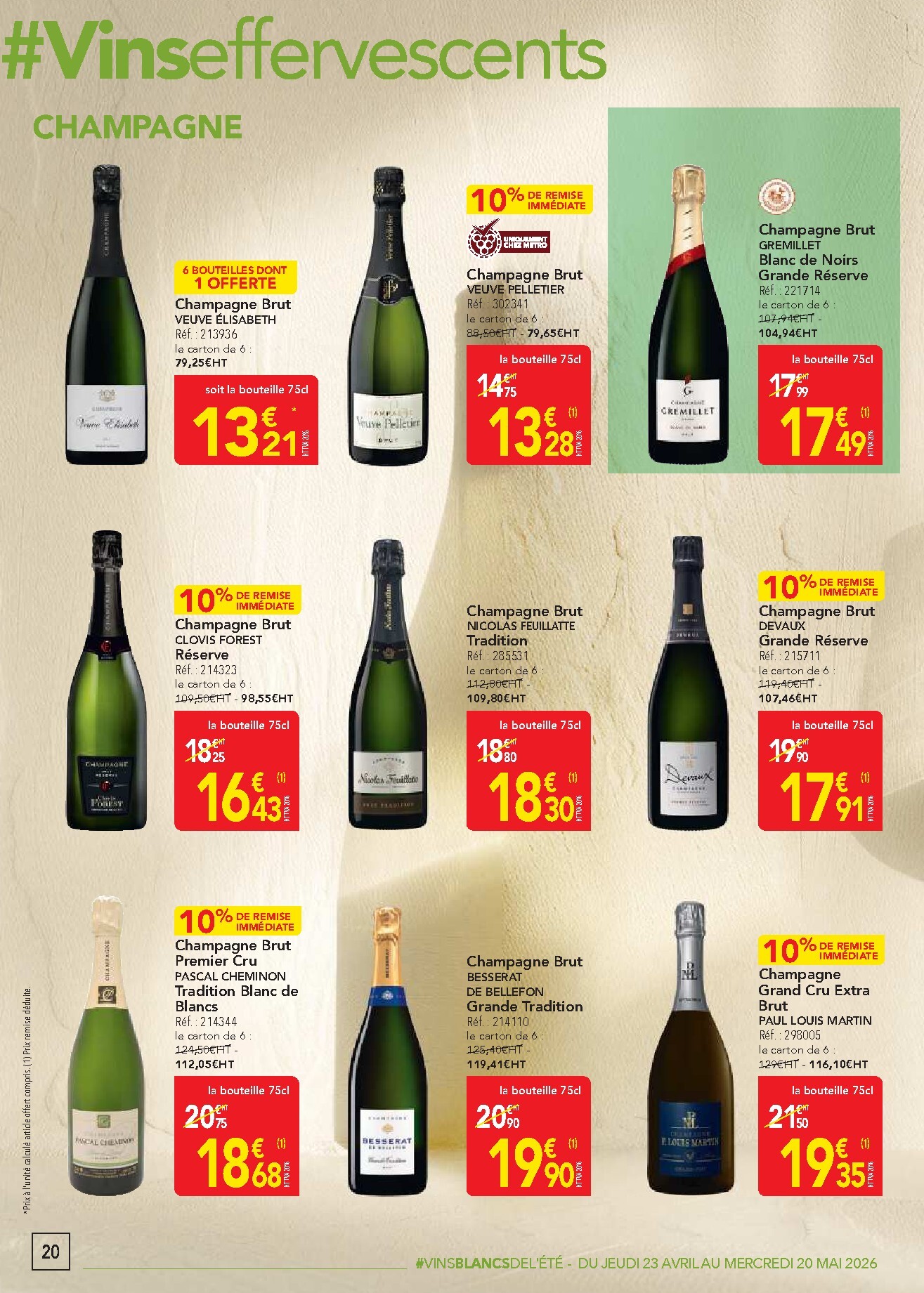 metro - Current Metro - Offres Prix & Promos Restauration leaflet valid from de jeudi 23/04/2026 to du mercredi 20/05/2026 - page: 20