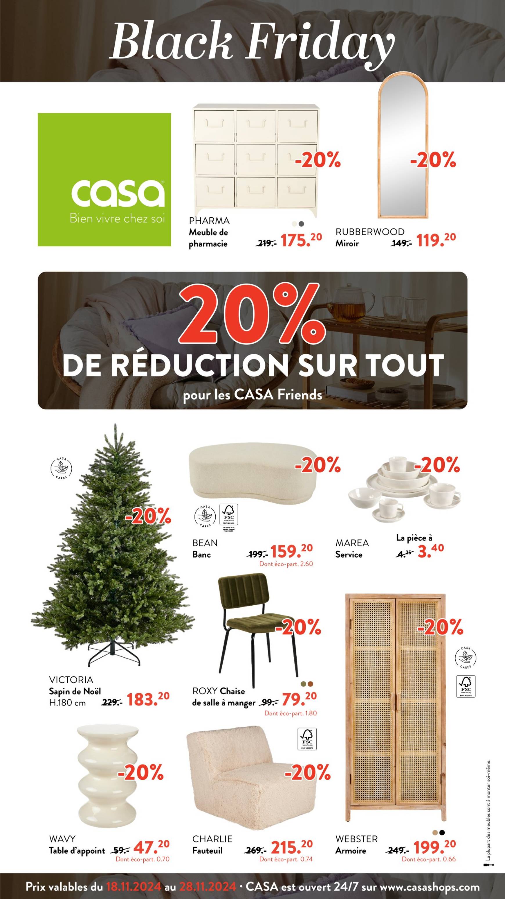 casa - Catalogue Casa - Black Friday valable dès 18.11. - 28.11.