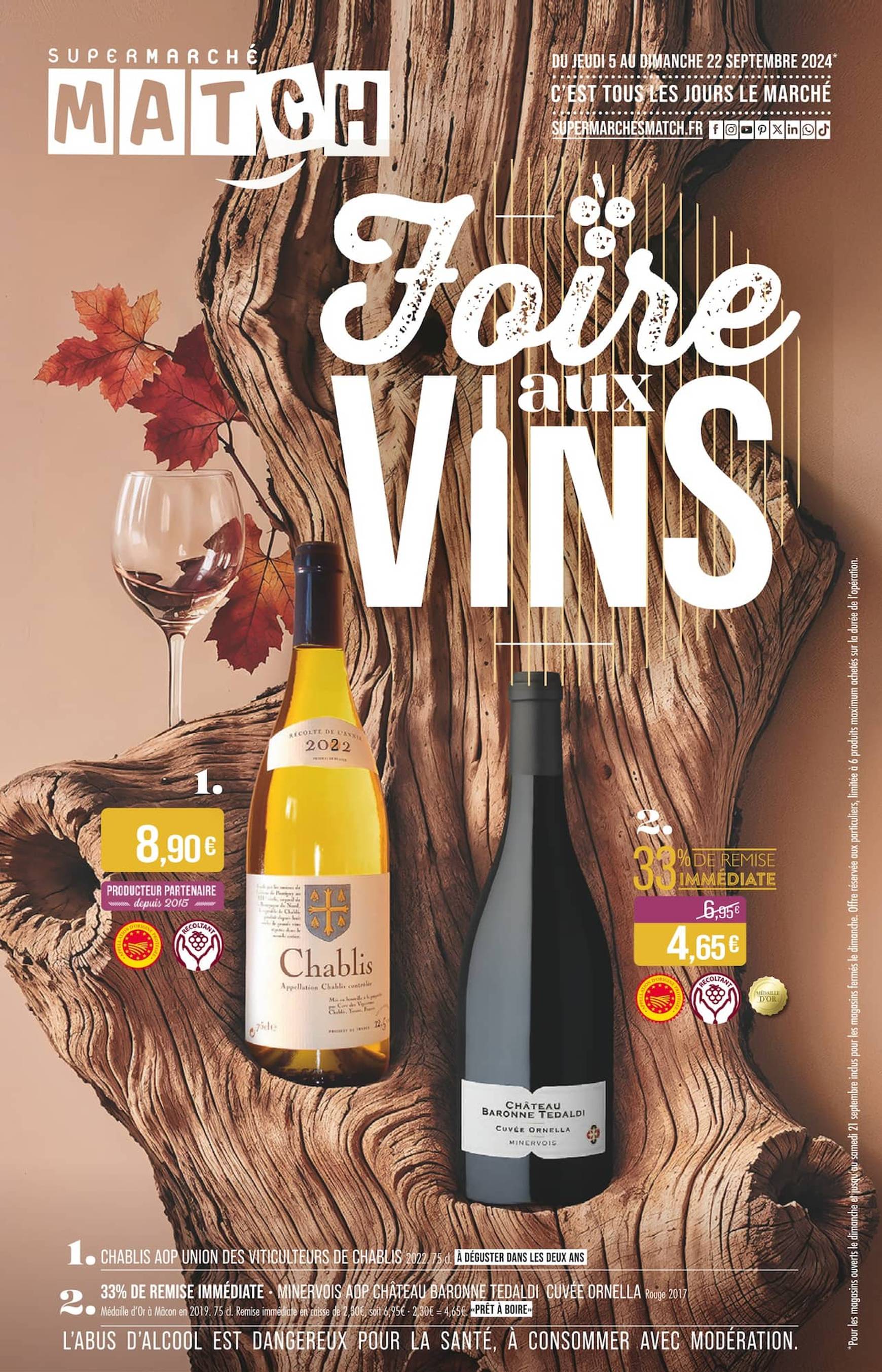 match - Catalogue Match - Foire aux vins valable dès 05.09. - 22.09. - page: 1