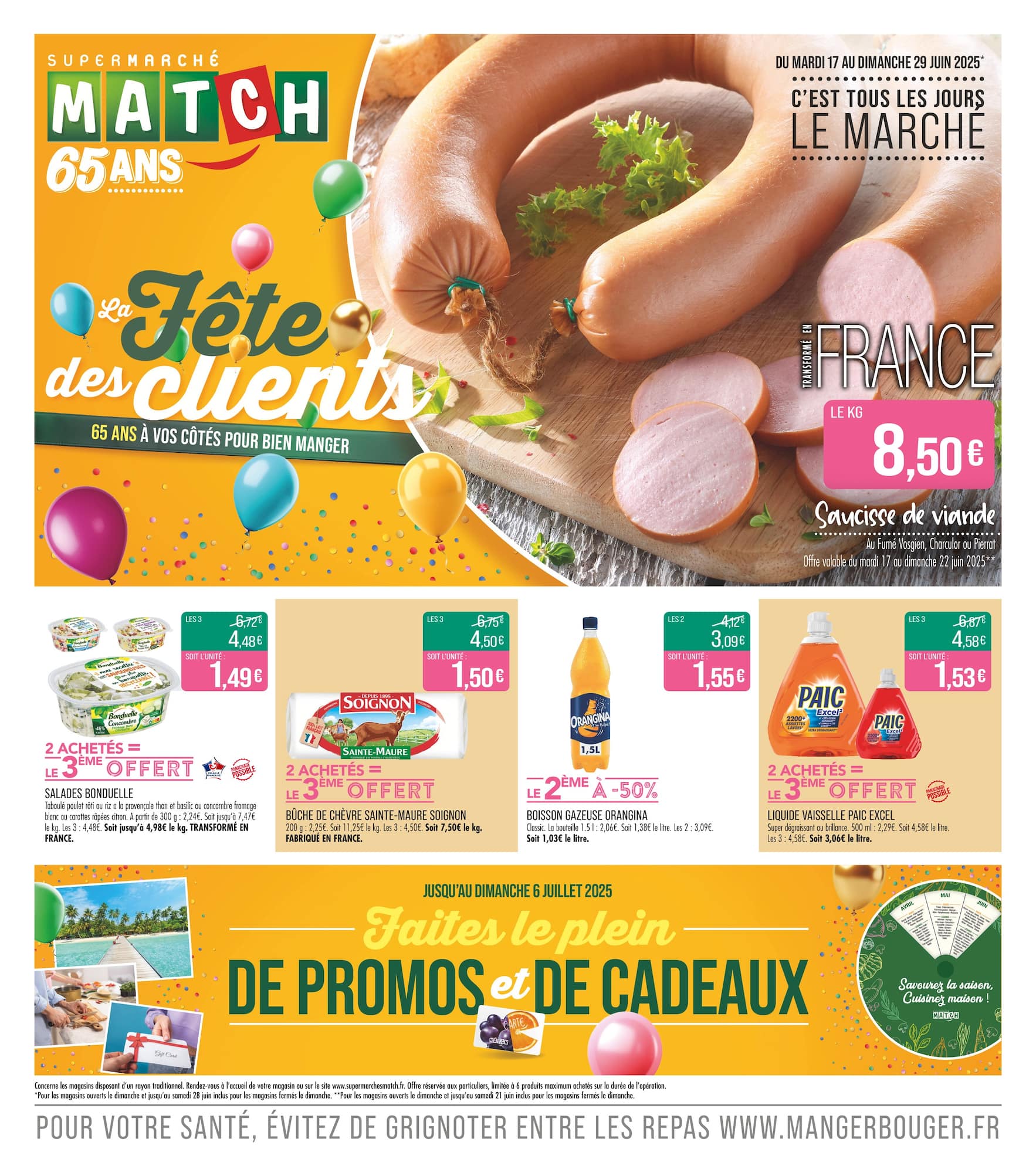 match - Catalogue Match - La Fête des clients valable du 17/06 au 29/06 - page: 1