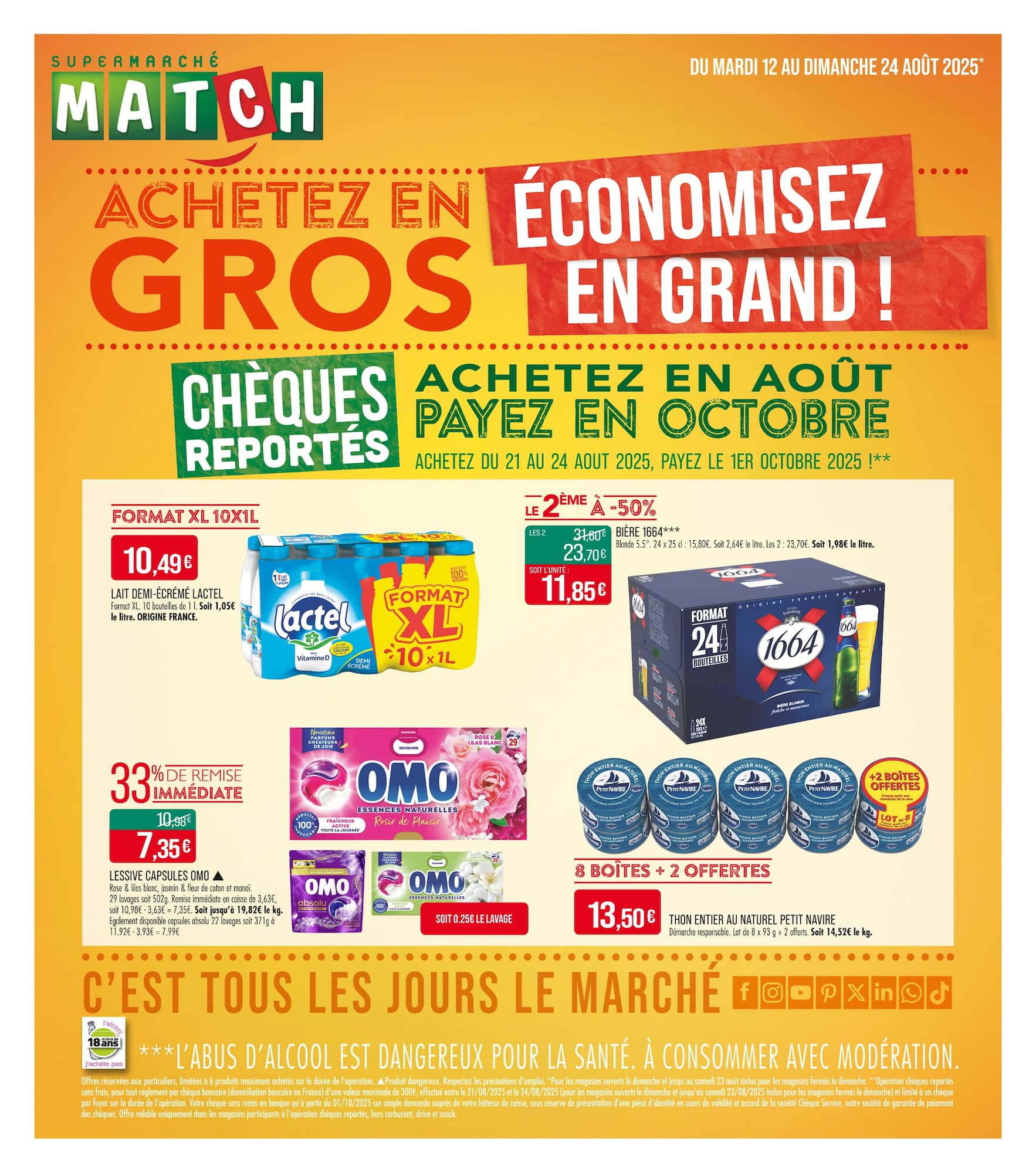 match - Catalogue Match - Achetez en gros, économisez en grand ! valable du 12/08 au 24/08