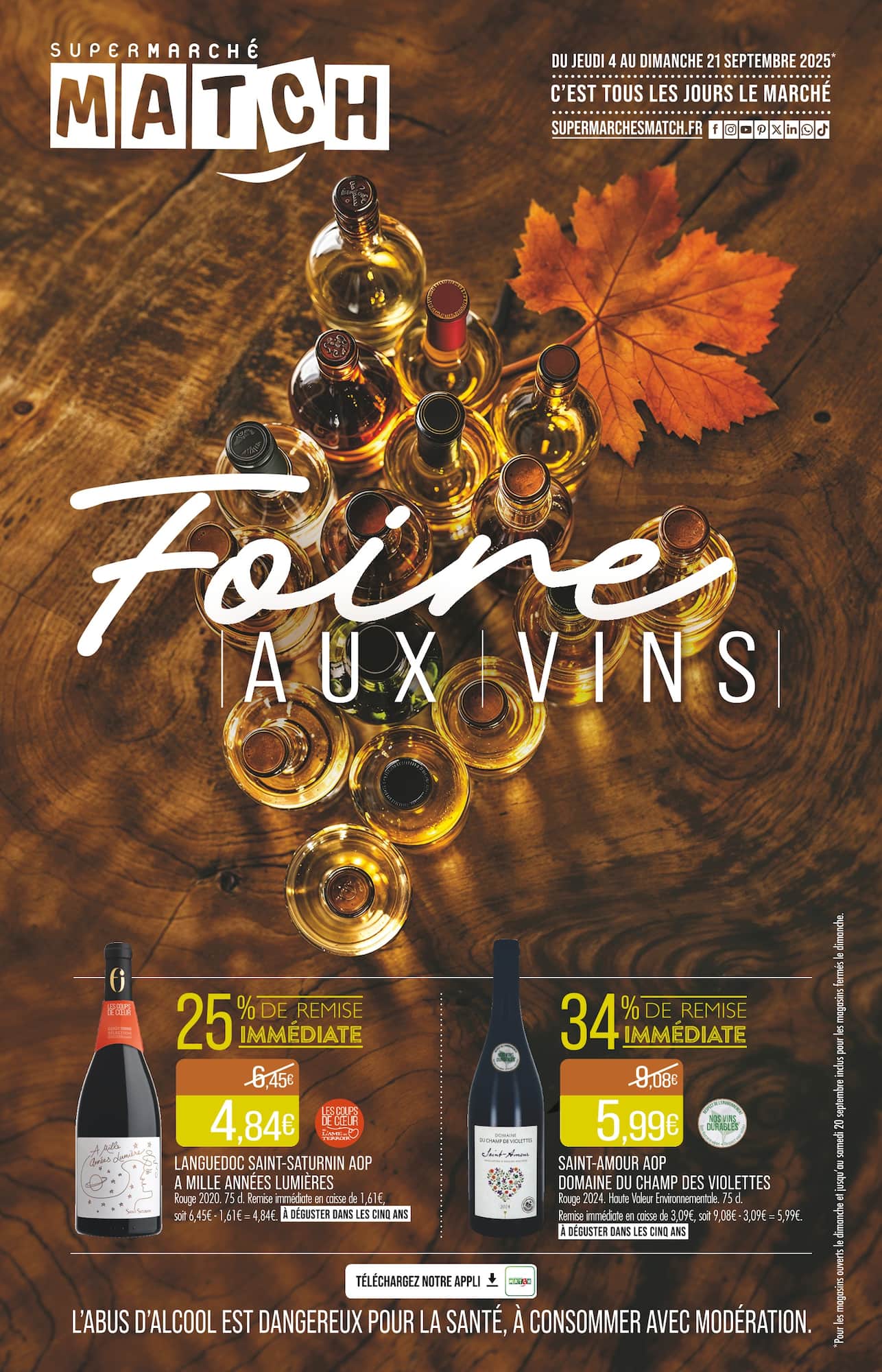 match - Catalogue Match - Foire aux Vins valable du 04/09 au 21/09