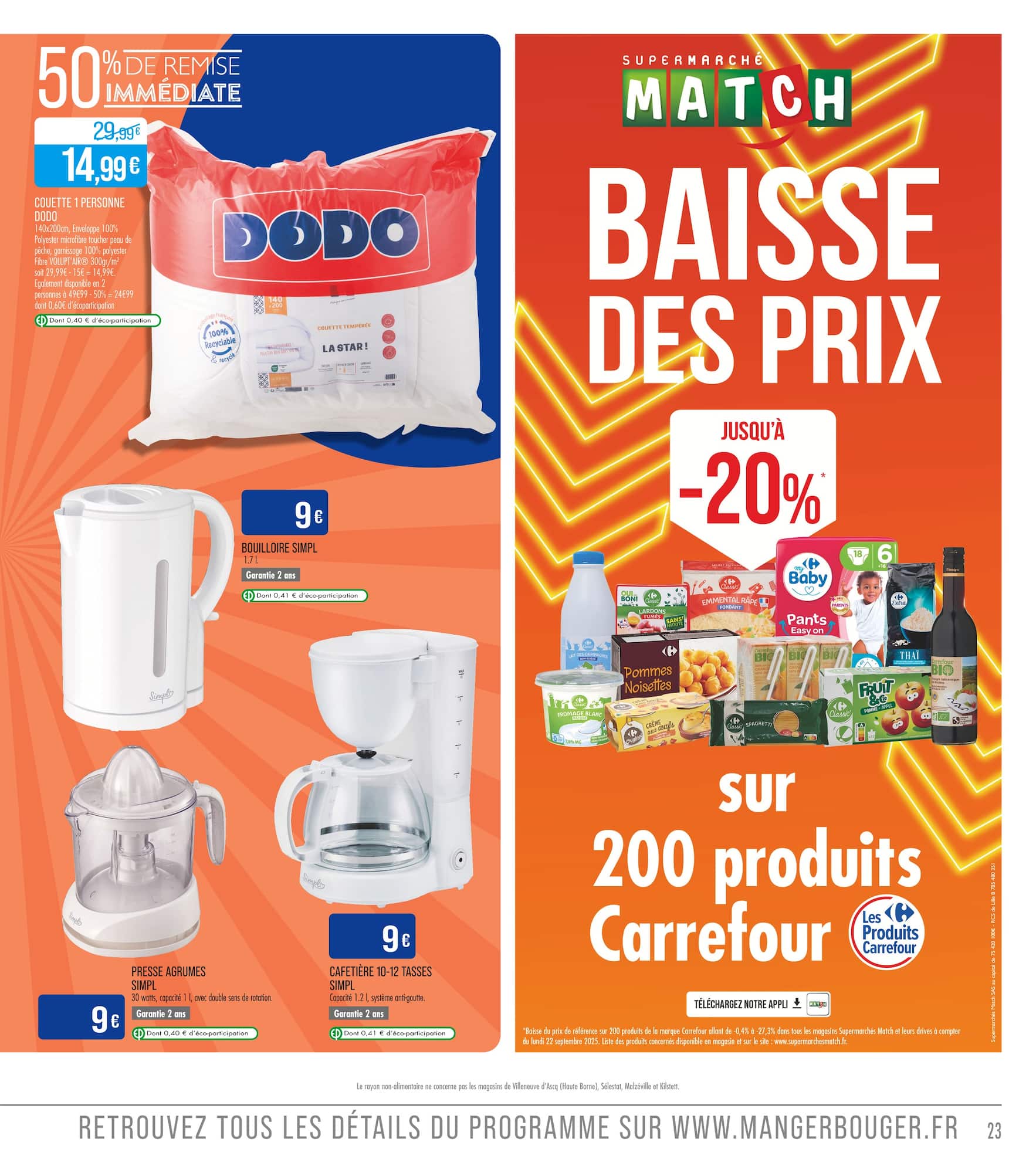 match - Catalogue Match valable du 23/09 au 05/10 - page: 23