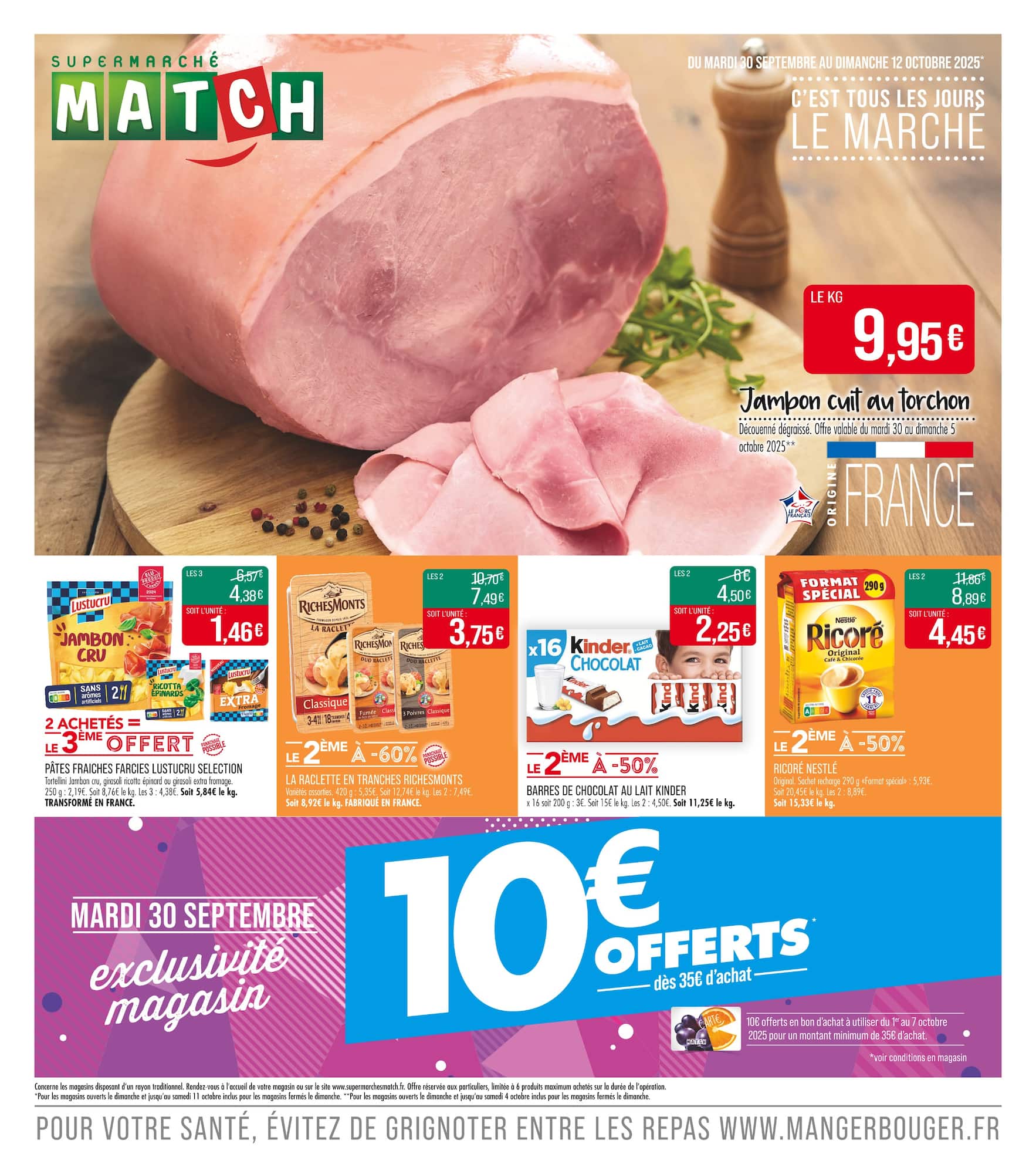 match - Catalogue Match valable du 30/09 au 12/10