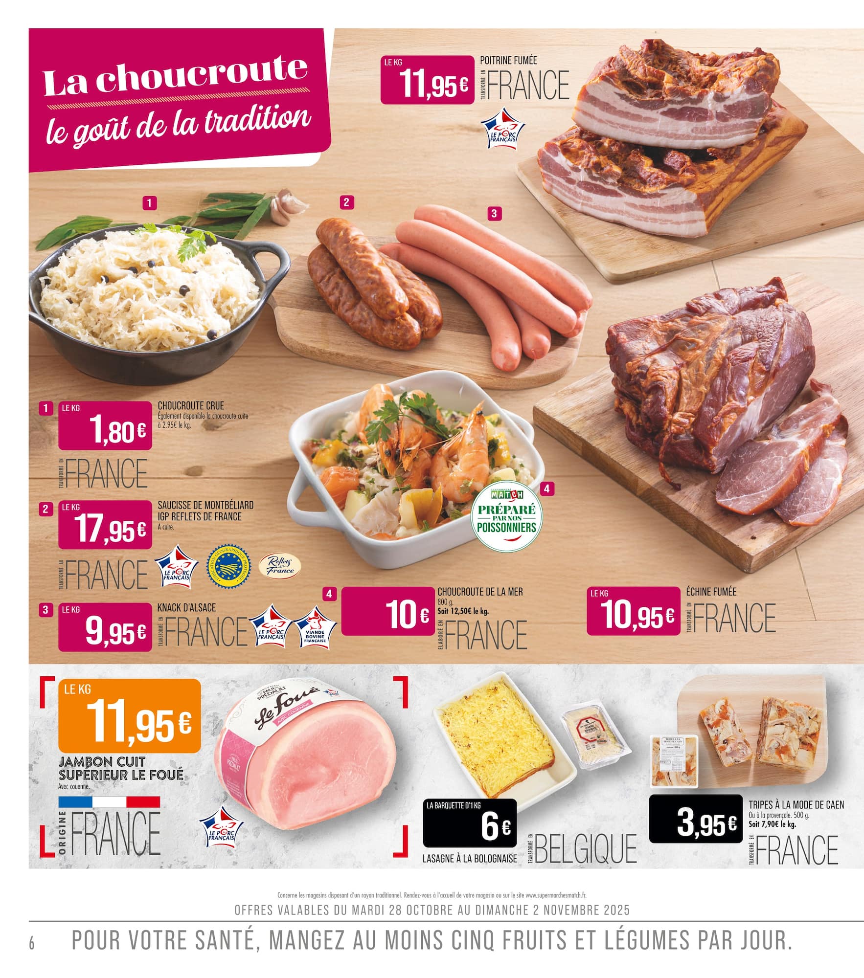 match - Catalogue Match valable du 28/10 au 09/11 - page: 6