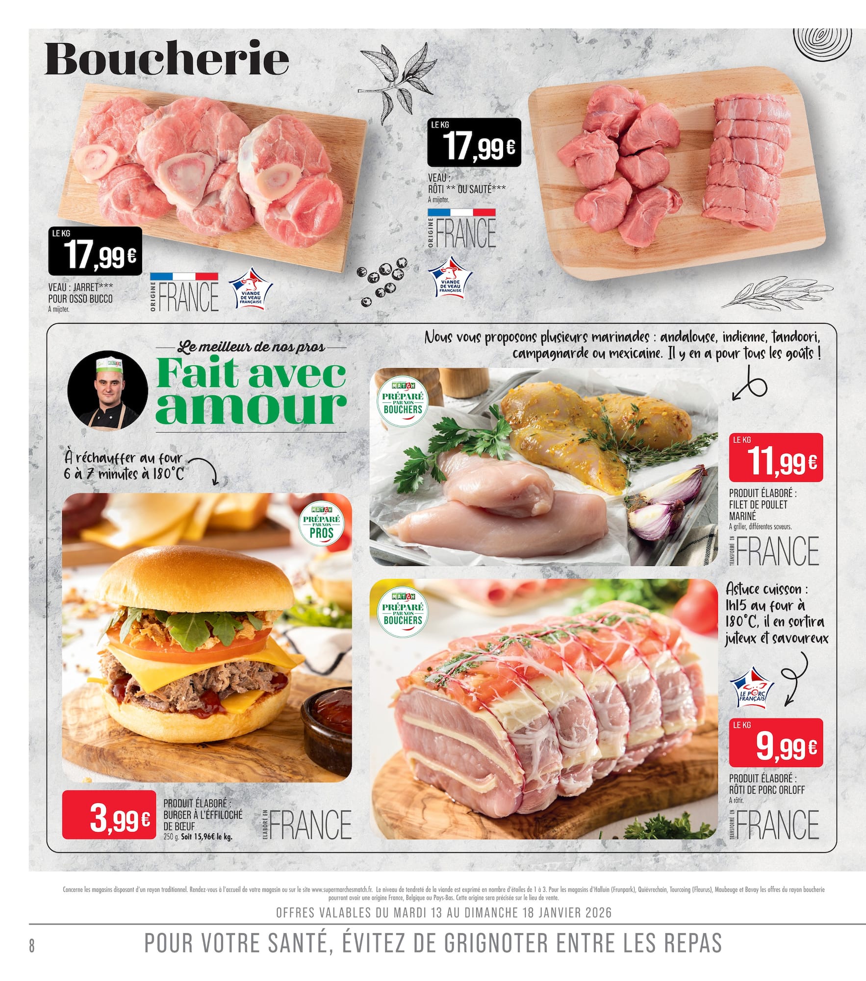 match - Catalogue Match valable du 13/01 au 25/01 - page: 8