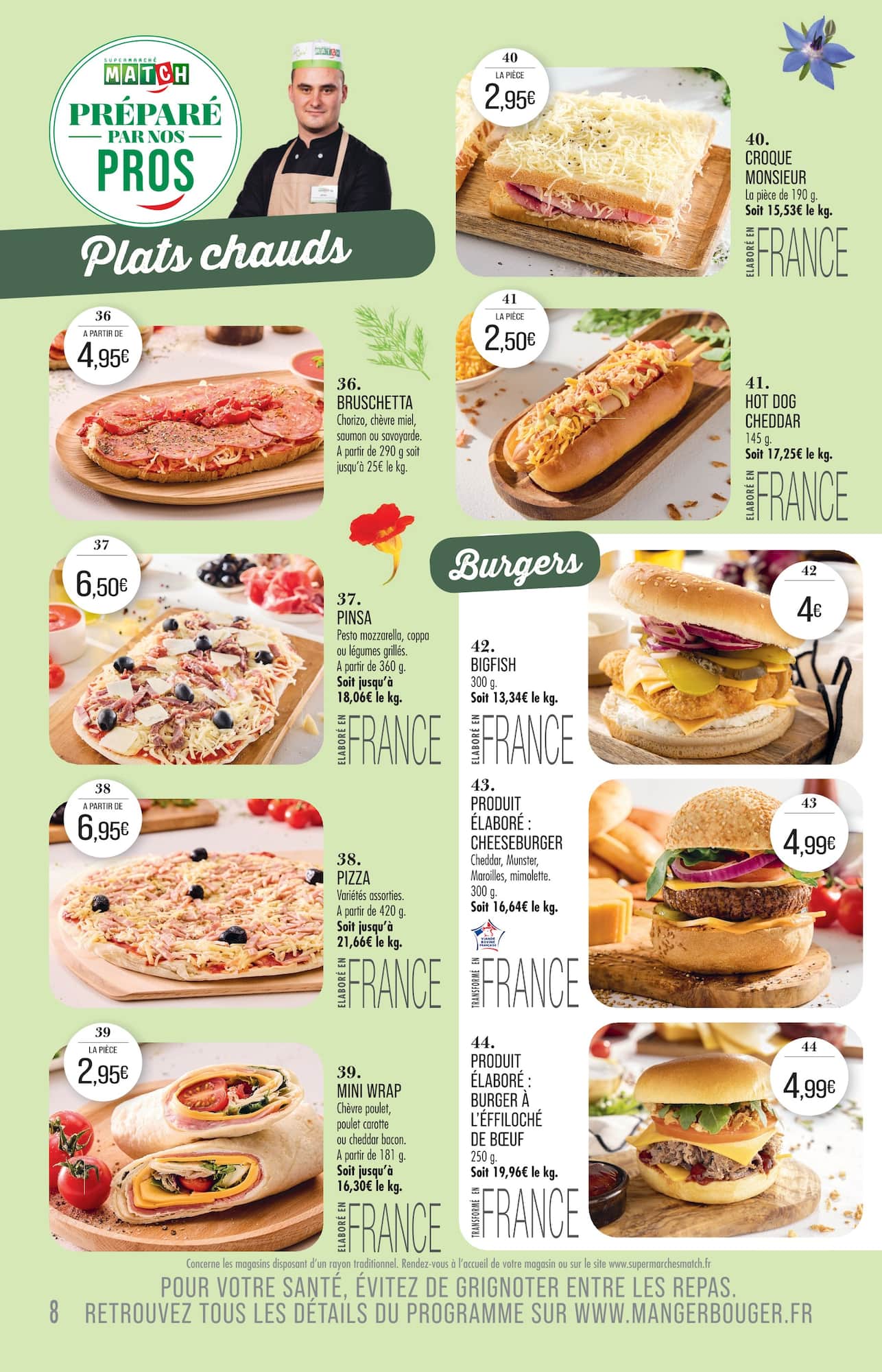 match - Current Match - Carte Traiteur leaflet valid from du mardi 31/03/2026 to du dimanche 27/09/2026 - page: 8