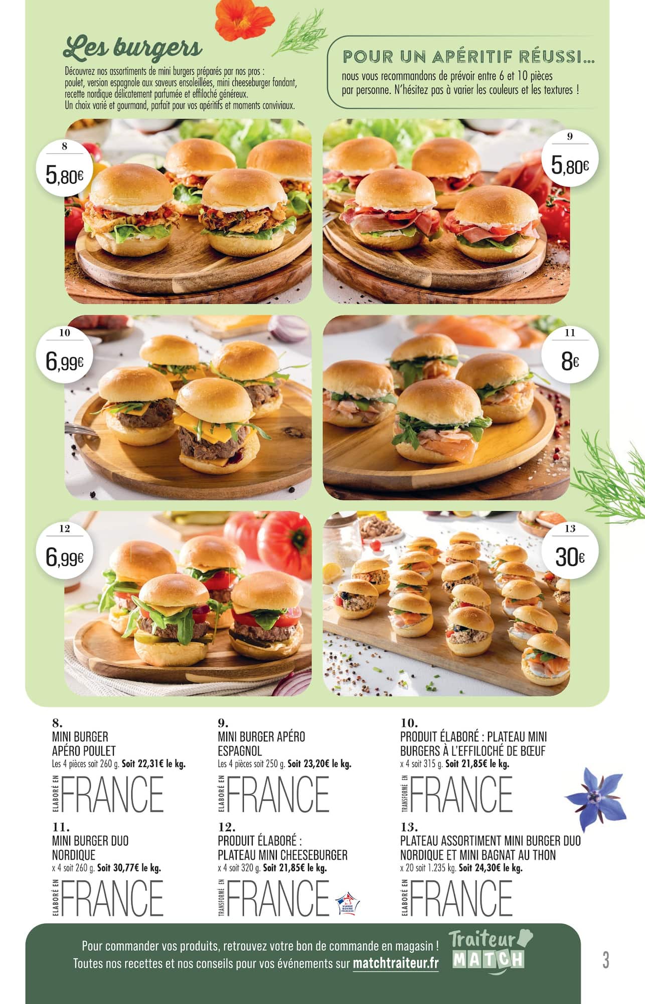 match - Current Match - Carte Traiteur leaflet valid from du mardi 31/03/2026 to du dimanche 27/09/2026 - page: 3