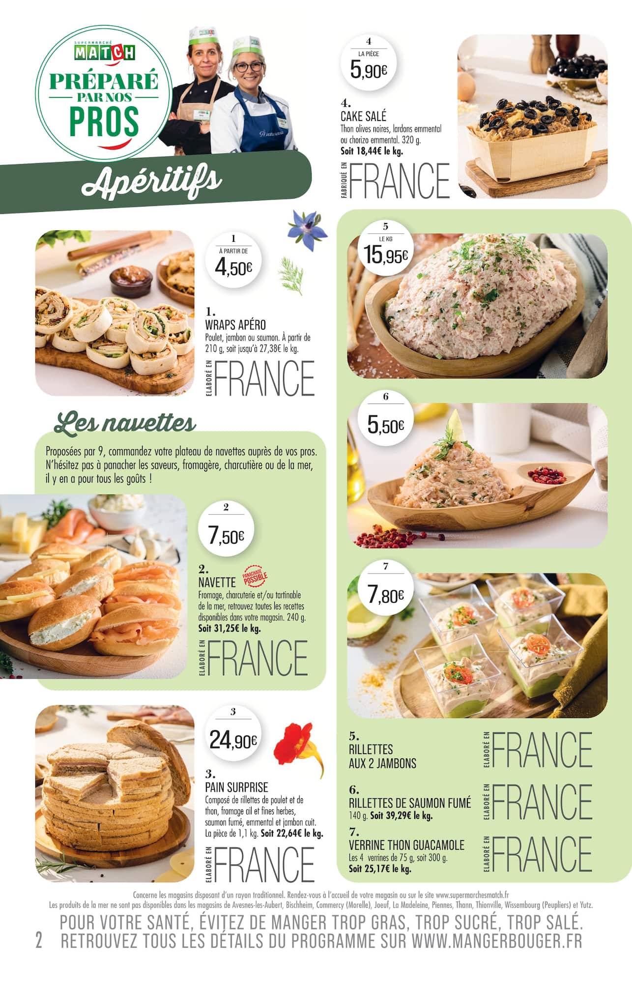 match - Current Match - Carte Traiteur leaflet valid from du mardi 31/03/2026 to du dimanche 27/09/2026 - page: 2