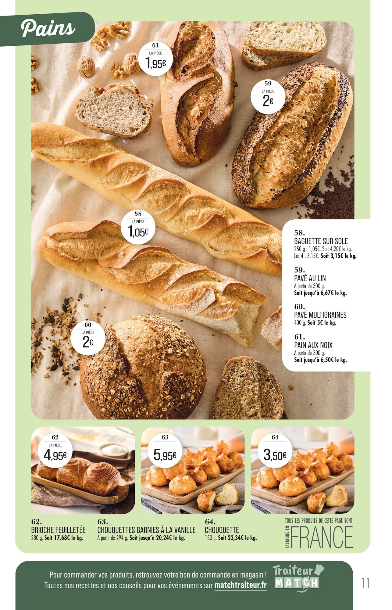 match - Current Match - Carte Traiteur leaflet valid from du mardi 31/03/2026 to du dimanche 27/09/2026 - page: 11
