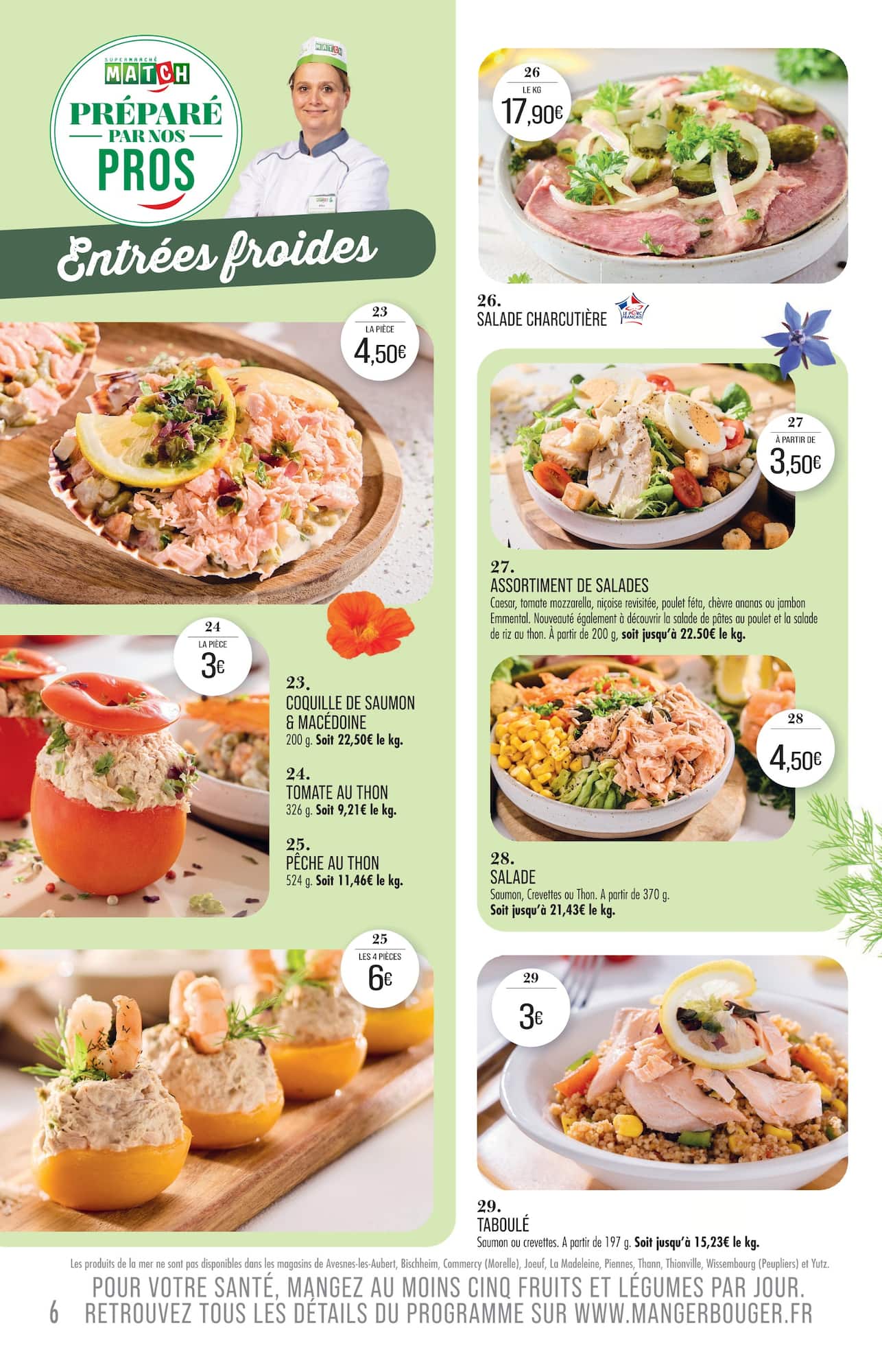 match - Current Match - Carte Traiteur leaflet valid from du mardi 31/03/2026 to du dimanche 27/09/2026 - page: 6
