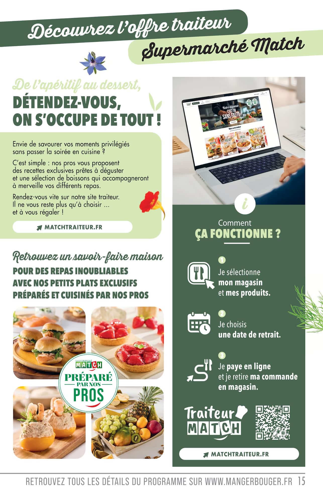 match - Current Match - Carte Traiteur leaflet valid from du mardi 31/03/2026 to du dimanche 27/09/2026 - page: 15