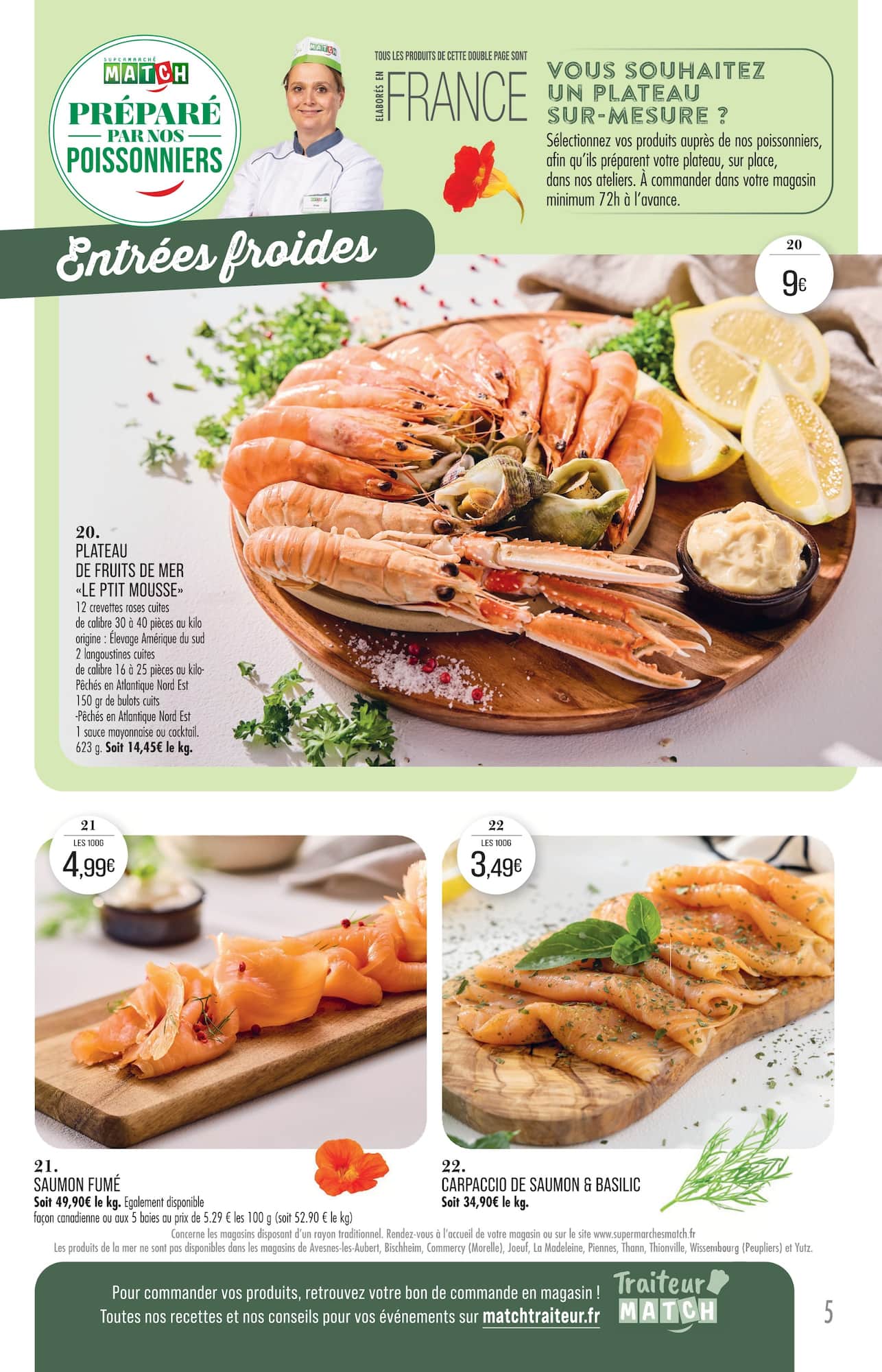 match - Current Match - Carte Traiteur leaflet valid from du mardi 31/03/2026 to du dimanche 27/09/2026 - page: 5