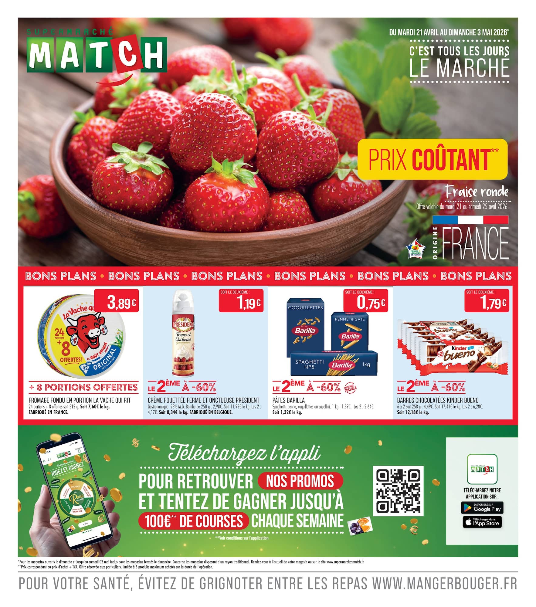 match - Flyer Match pour la semaine prochaine du du mardi 21/04/2026 au du dimanche 03/05/2026