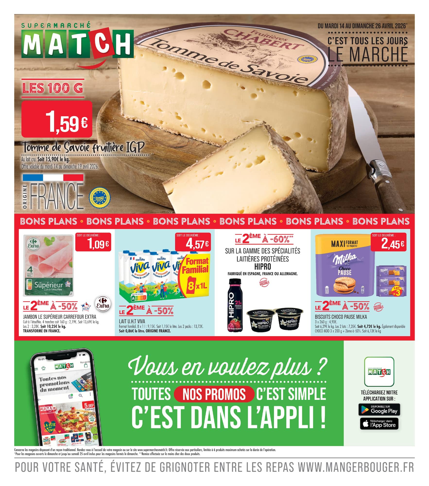 match - Current Match leaflet valid from du mardi 14/04/2026 to du dimanche 26/04/2026