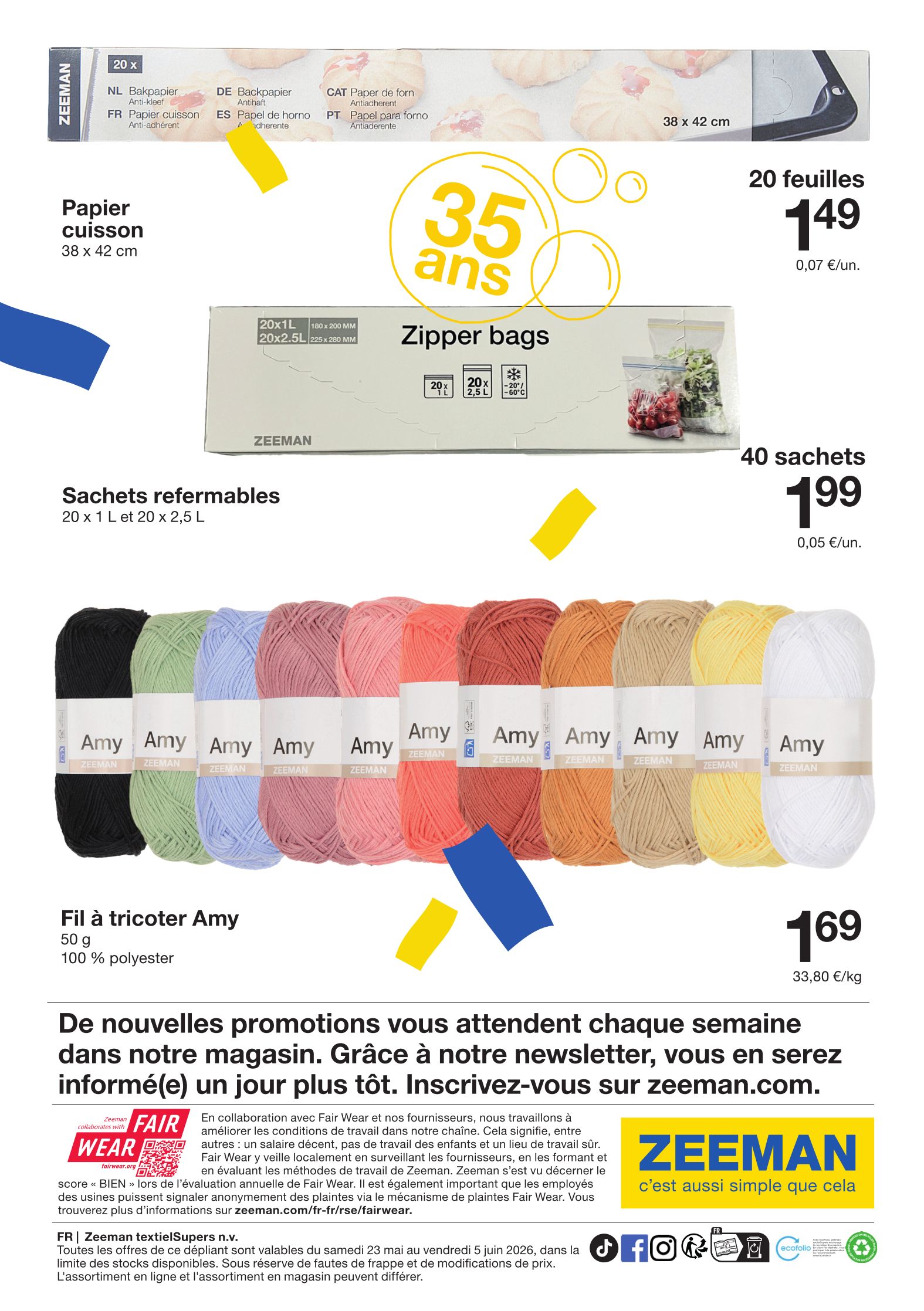 zeeman - Current Zeeman leaflet valid from du samedi 23/05/2026 to du vendredi 05/06/2026 - page: 29