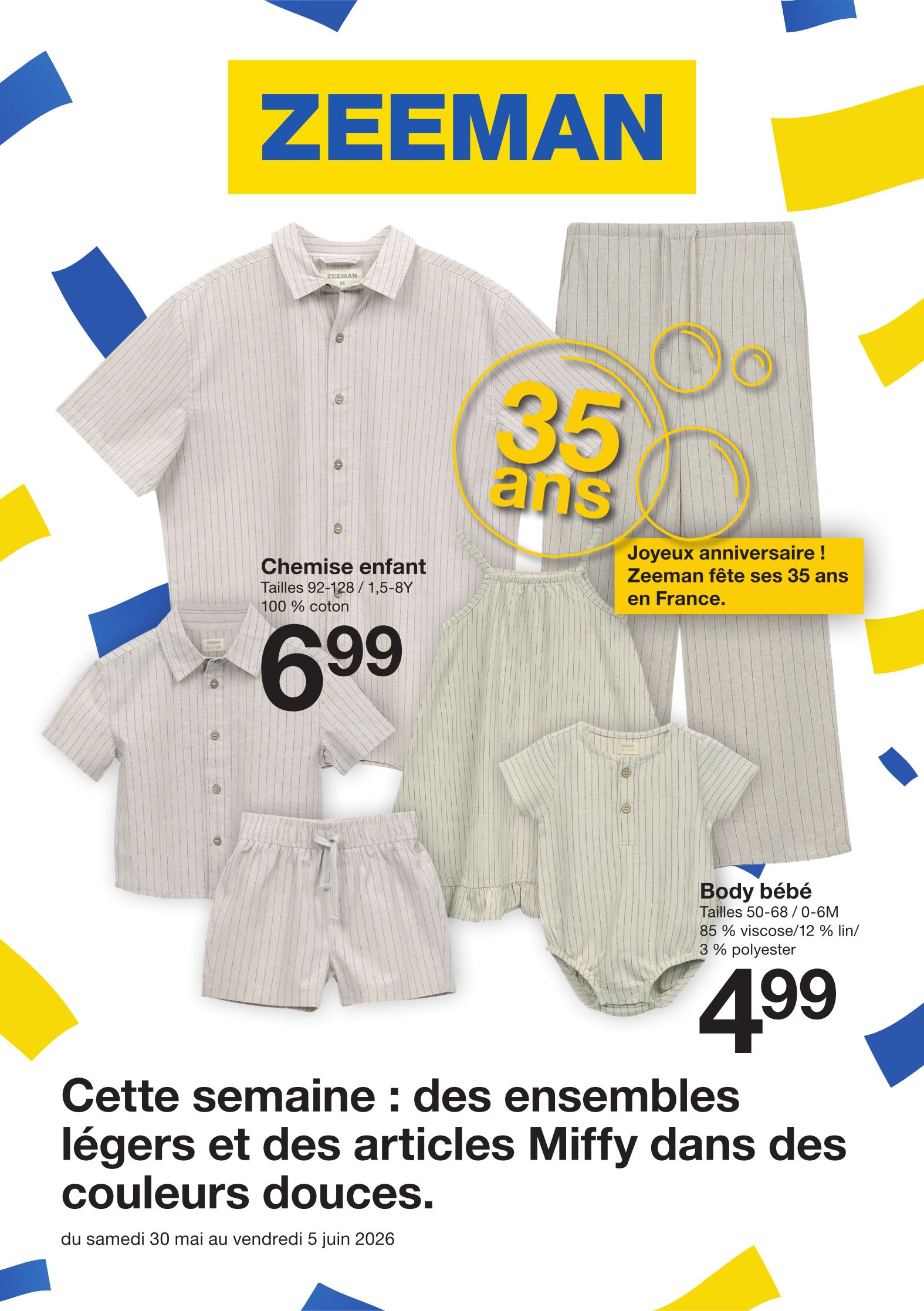 zeeman - Current Zeeman leaflet valid from du samedi 30/05/2026 to du vendredi 05/06/2026