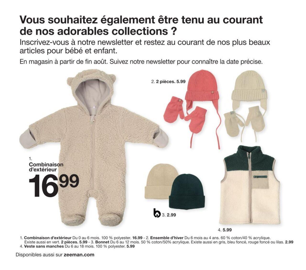 zeeman - Zeeman Catalogue Bébé à partir du 01/08/2024 - page: 16