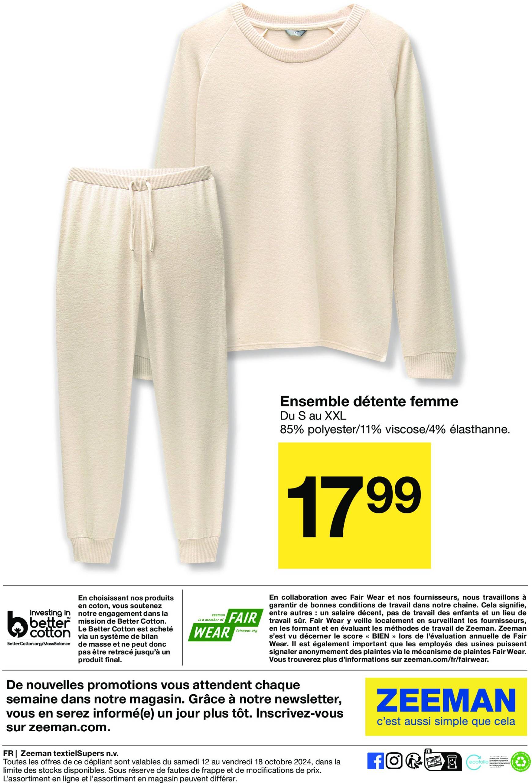 zeeman - Catalogue Zeeman valable dès 12.10. - 18.10. - page: 15