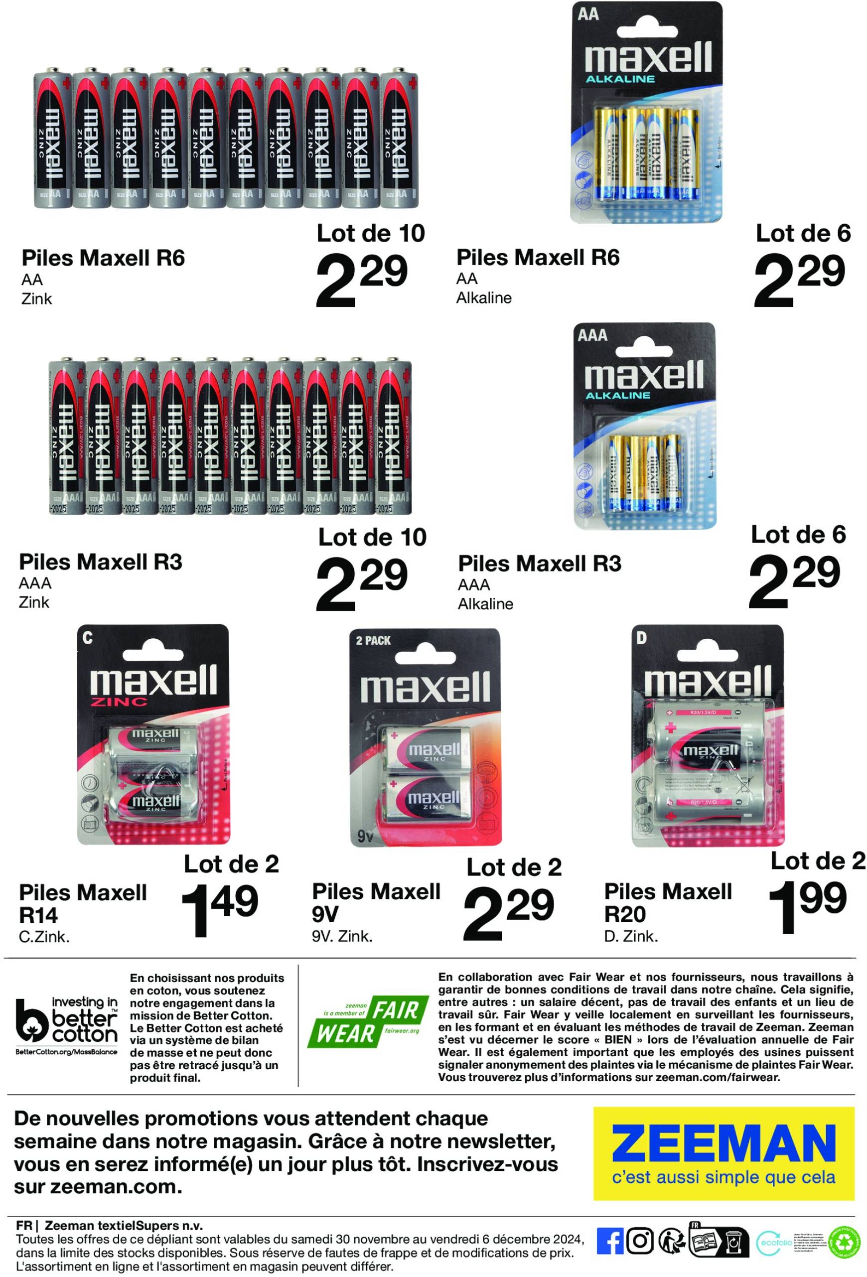 zeeman - Catalogue Zeeman valable dès 30/11 - 06/12 - page: 6