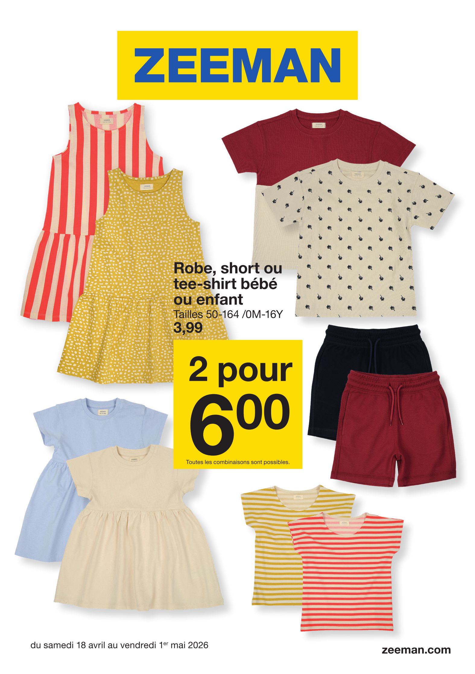 zeeman - Current Zeeman leaflet valid from du samedi 18/04/2026 to du vendredi 01/05/2026 - page: 1