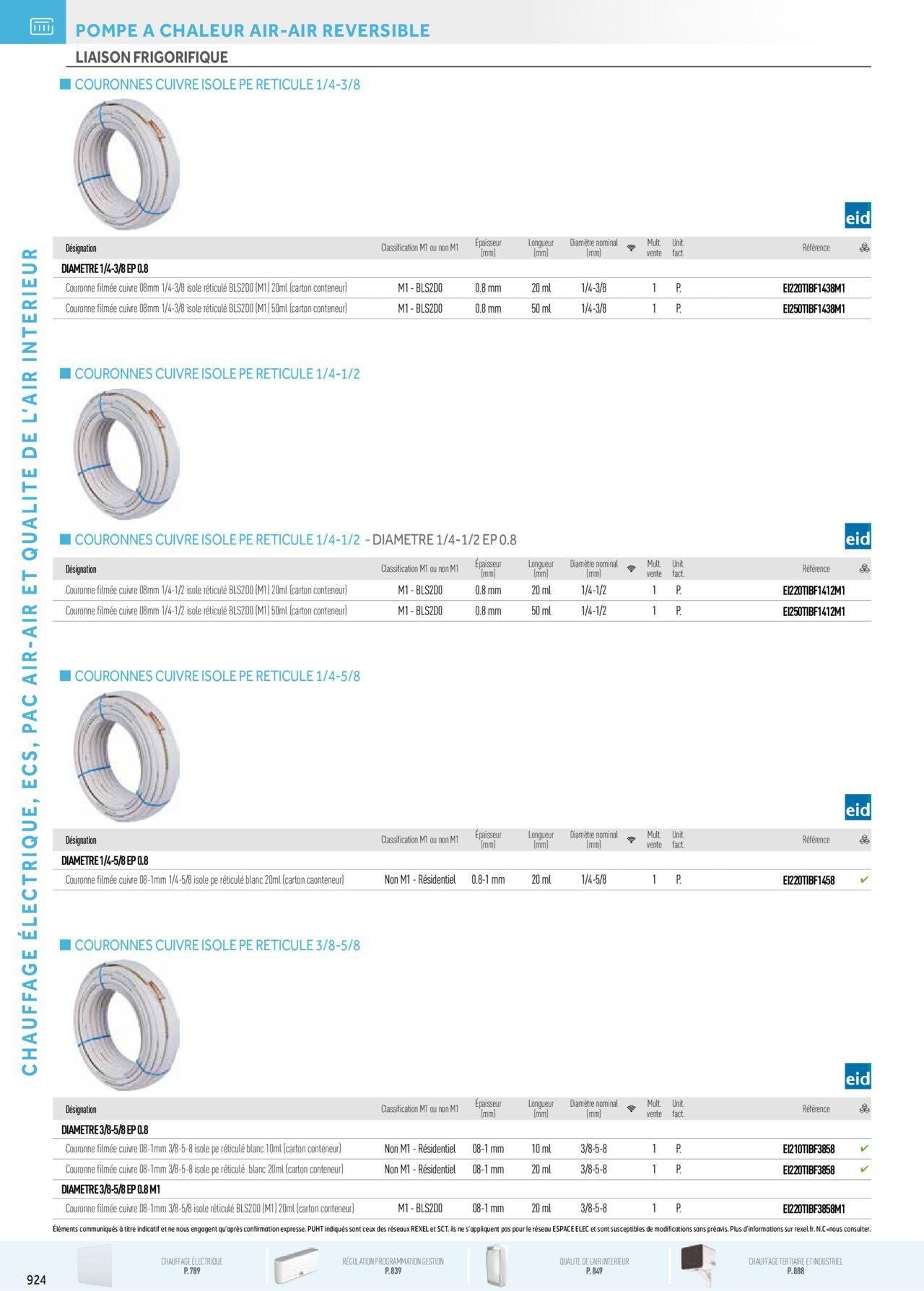 rexel - Rexel Chauffage Electrique, Eau Chaude Sanitaire, Climatisation, Ventilation et Photovoltaïque à partir du 01/12/2023 - 31/12/2024 - page: 140