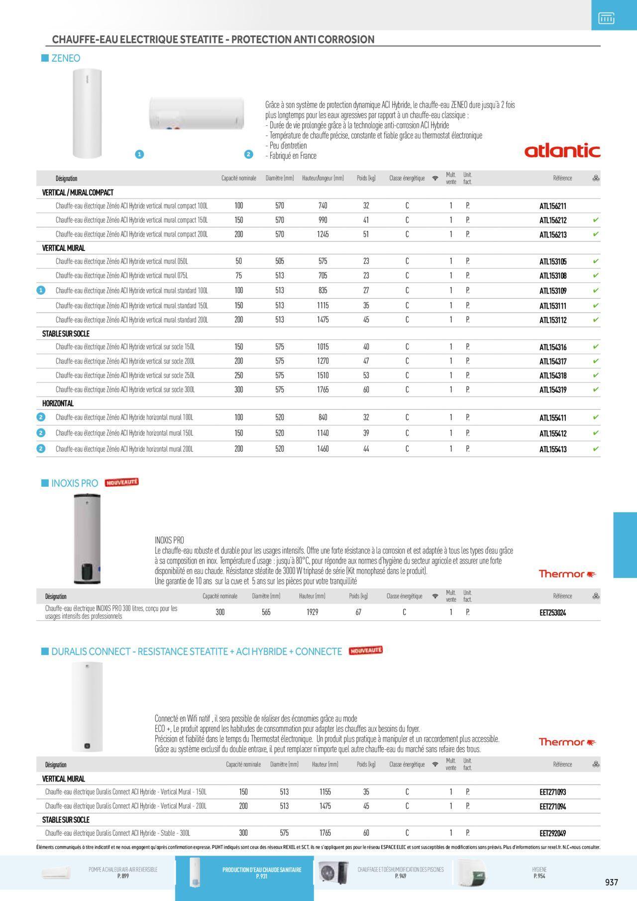 rexel - Rexel Chauffage Electrique, Eau Chaude Sanitaire, Climatisation, Ventilation et Photovoltaïque à partir du 01/12/2023 - 31/12/2024 - page: 153