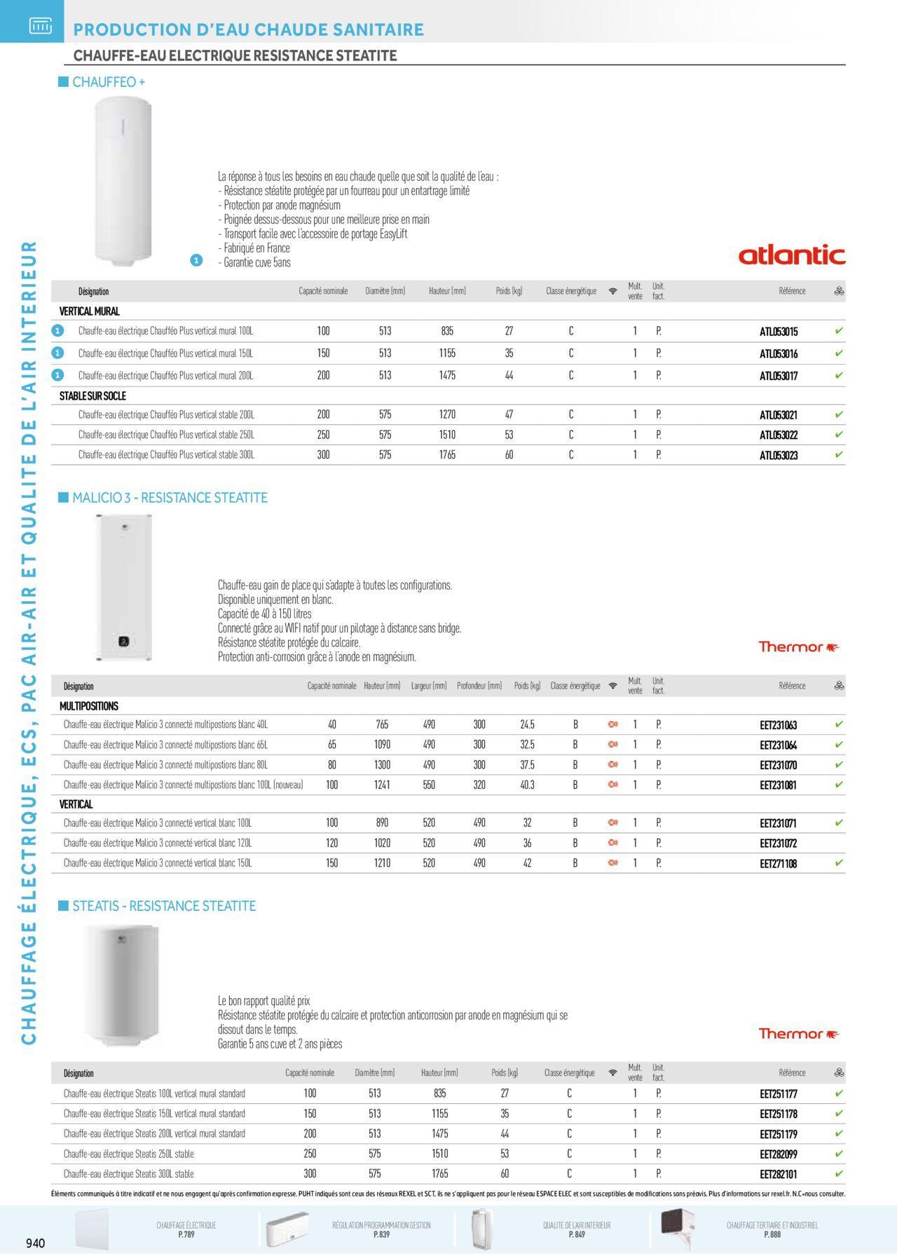 rexel - Rexel Chauffage Electrique, Eau Chaude Sanitaire, Climatisation, Ventilation et Photovoltaïque à partir du 01/12/2023 - 31/12/2024 - page: 156