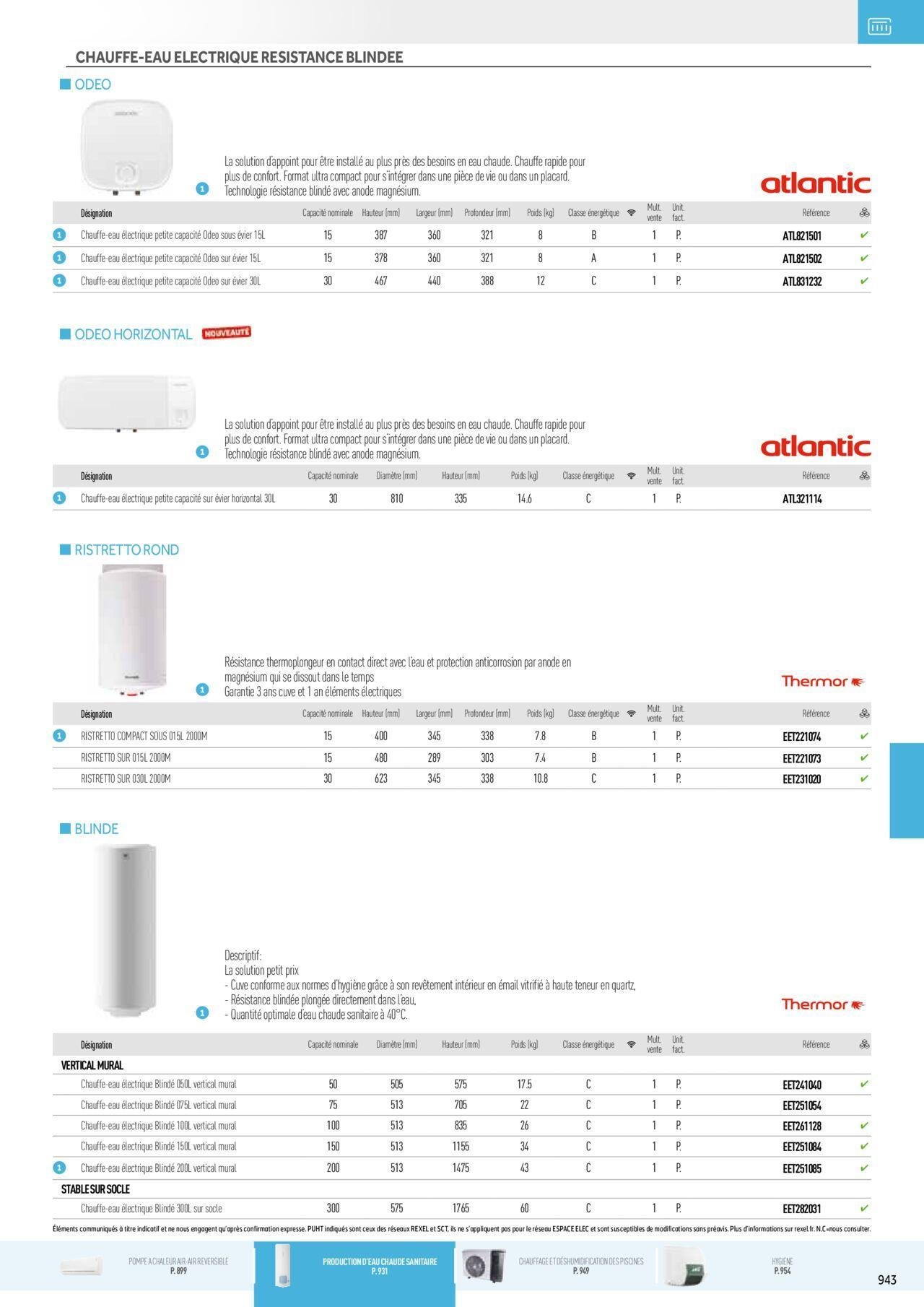 rexel - Rexel Chauffage Electrique, Eau Chaude Sanitaire, Climatisation, Ventilation et Photovoltaïque à partir du 01/12/2023 - 31/12/2024 - page: 159