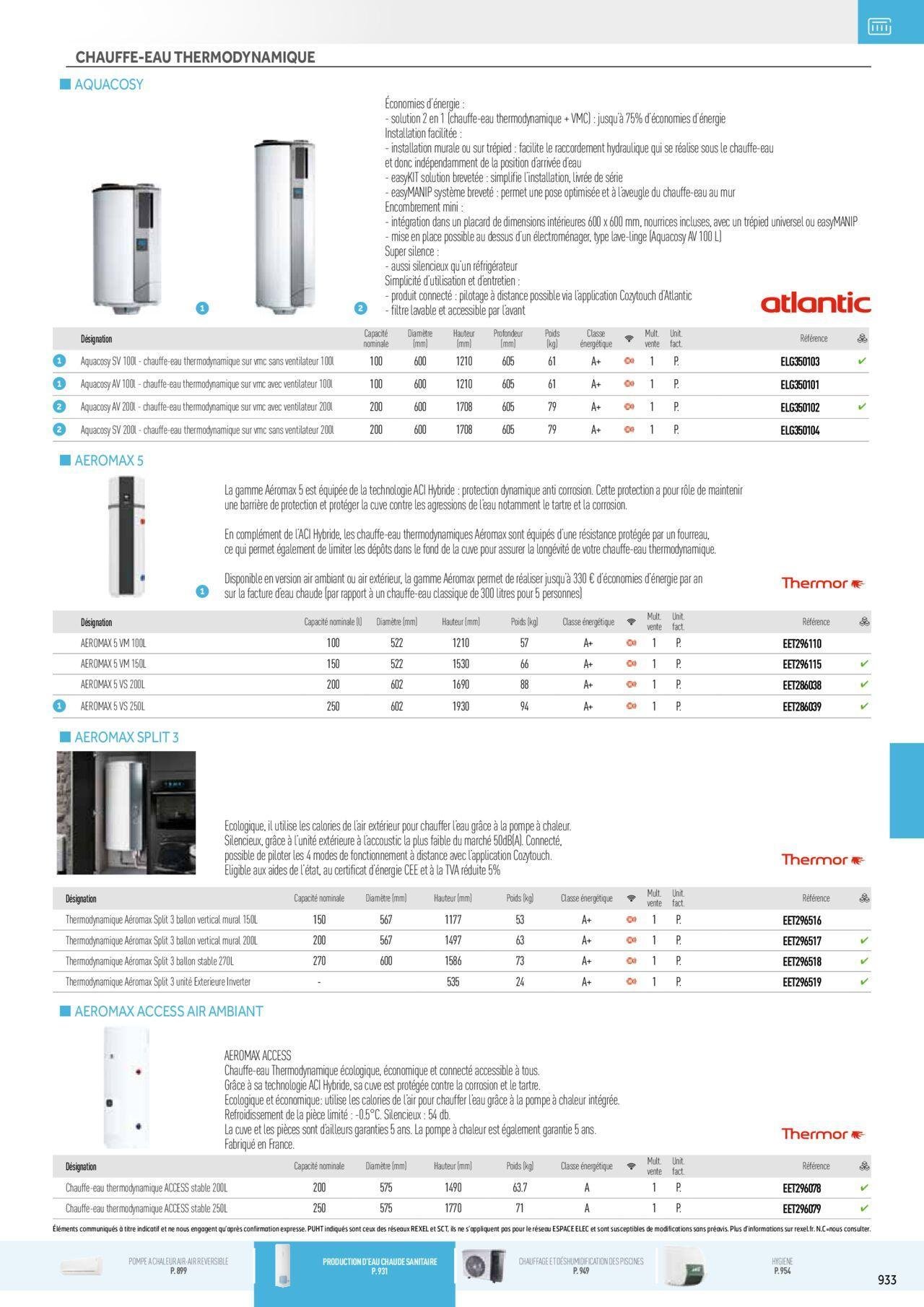 rexel - Rexel Chauffage Electrique, Eau Chaude Sanitaire, Climatisation, Ventilation et Photovoltaïque à partir du 01/12/2023 - 31/12/2024 - page: 149