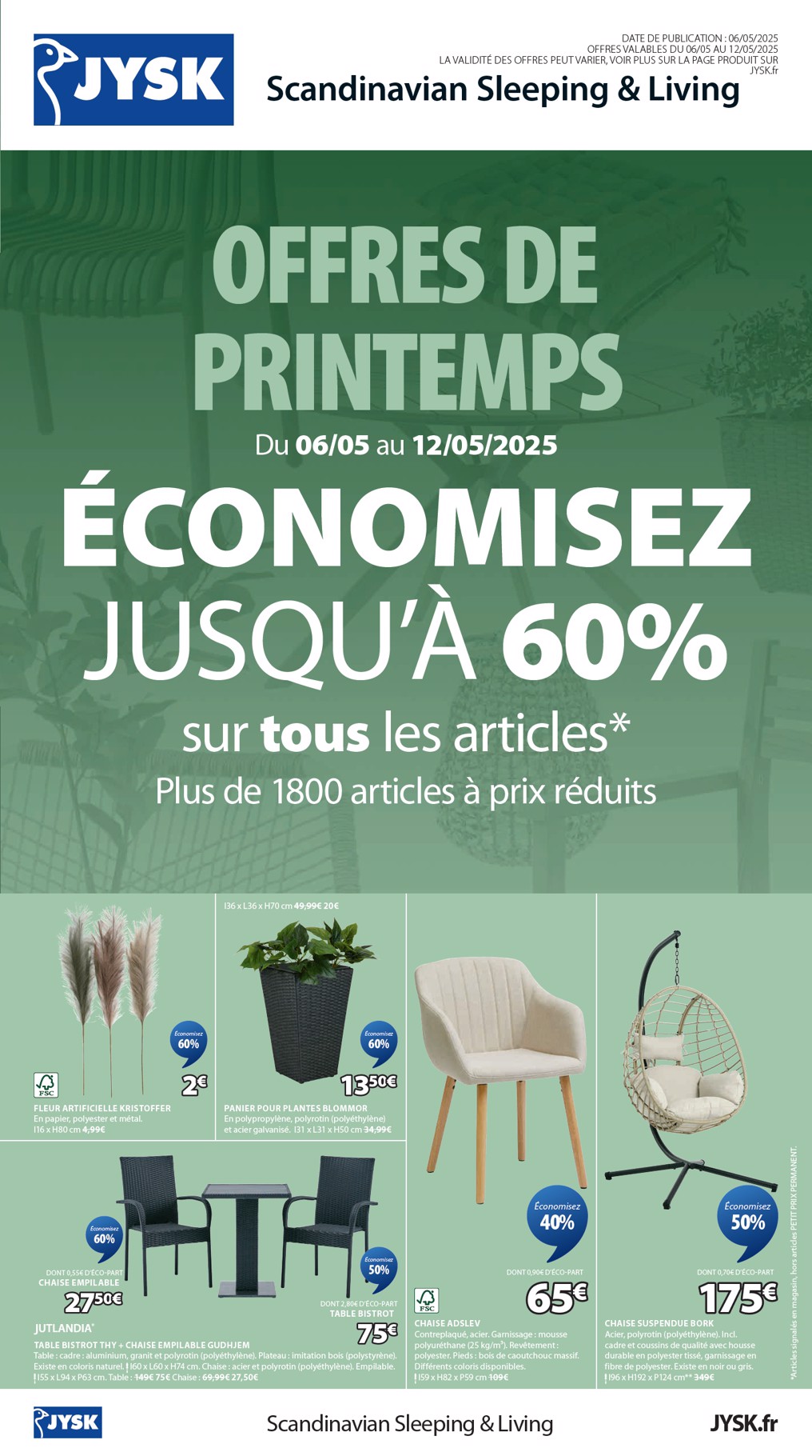 jysk - Catalogue JYSK valable dès 06/05 - 12/05