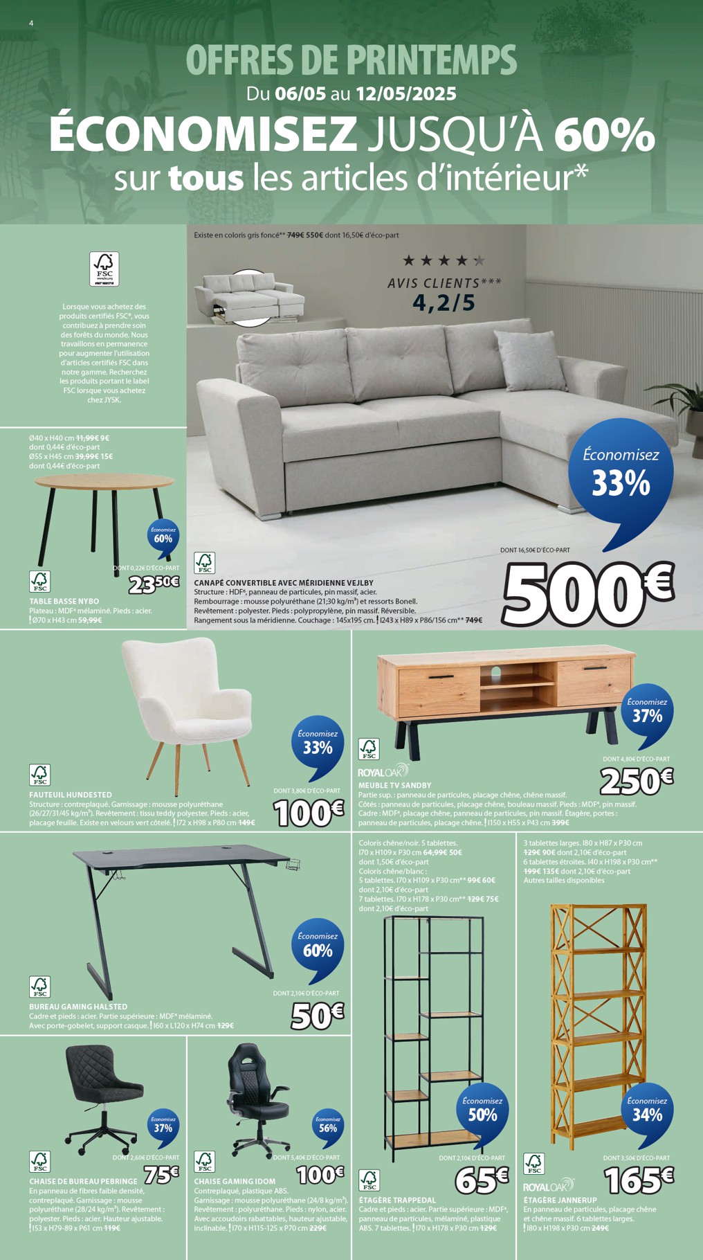 jysk - Catalogue JYSK valable dès 06/05 - 12/05 - page: 4