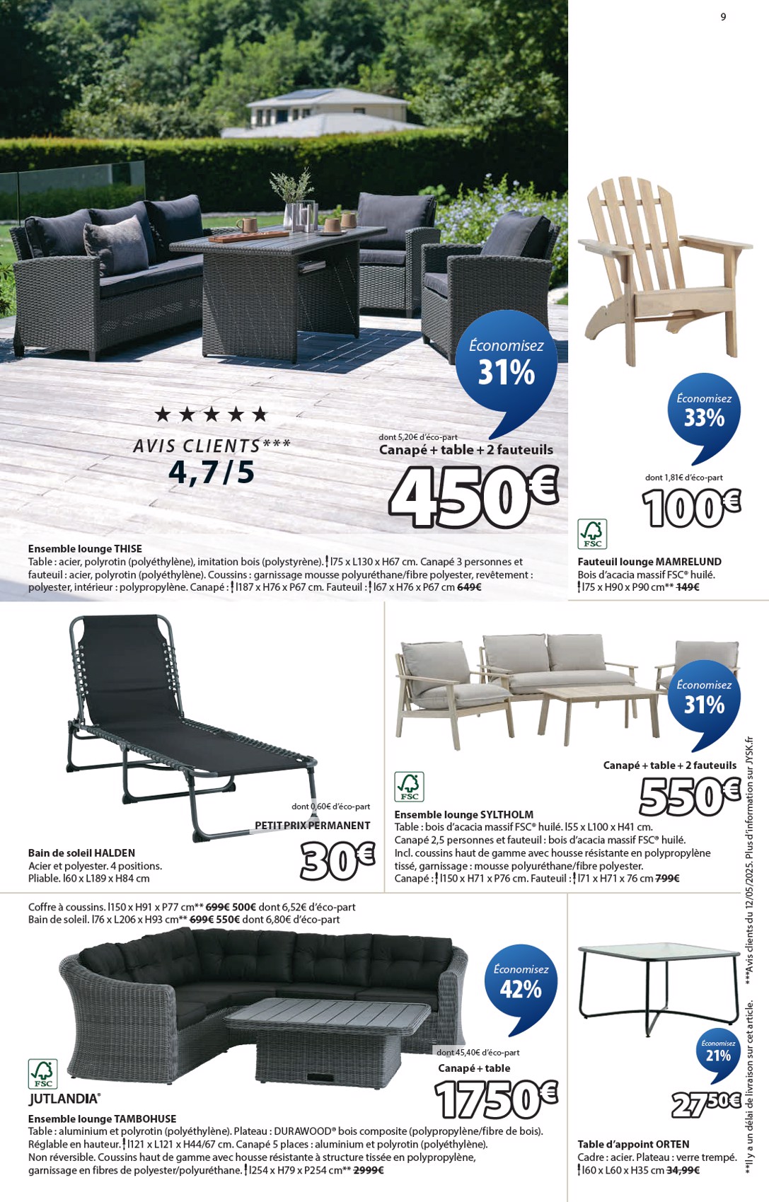 jysk - Catalogue JYSK - Offres exceptionnelles valable du 17/06 au 21/07 - page: 9