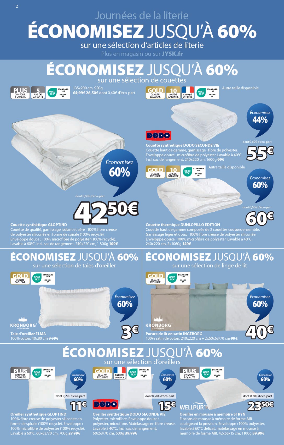 jysk - Catalogue JYSK - Offres exceptionnelles valable du 17/06 au 21/07 - page: 2