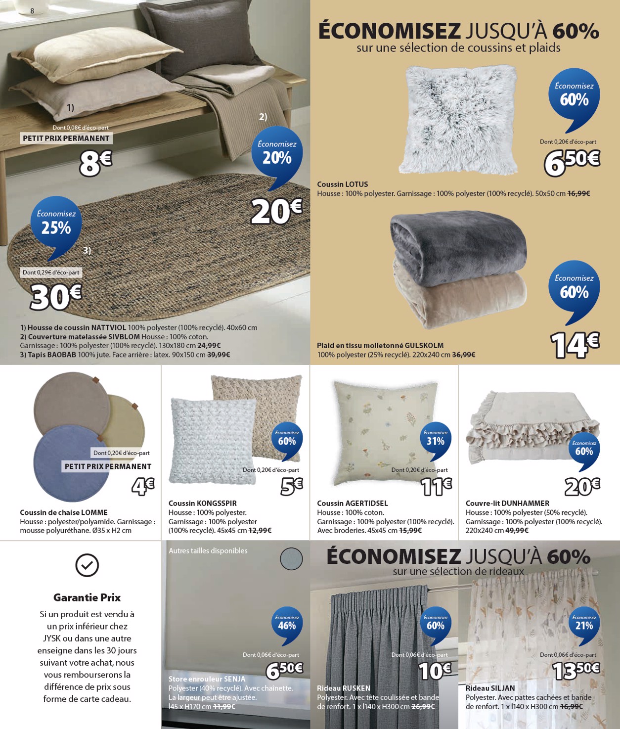 jysk - Catalogue JYSK - Offres exceptionnelles valable du 01/01 au 03/02 - page: 8