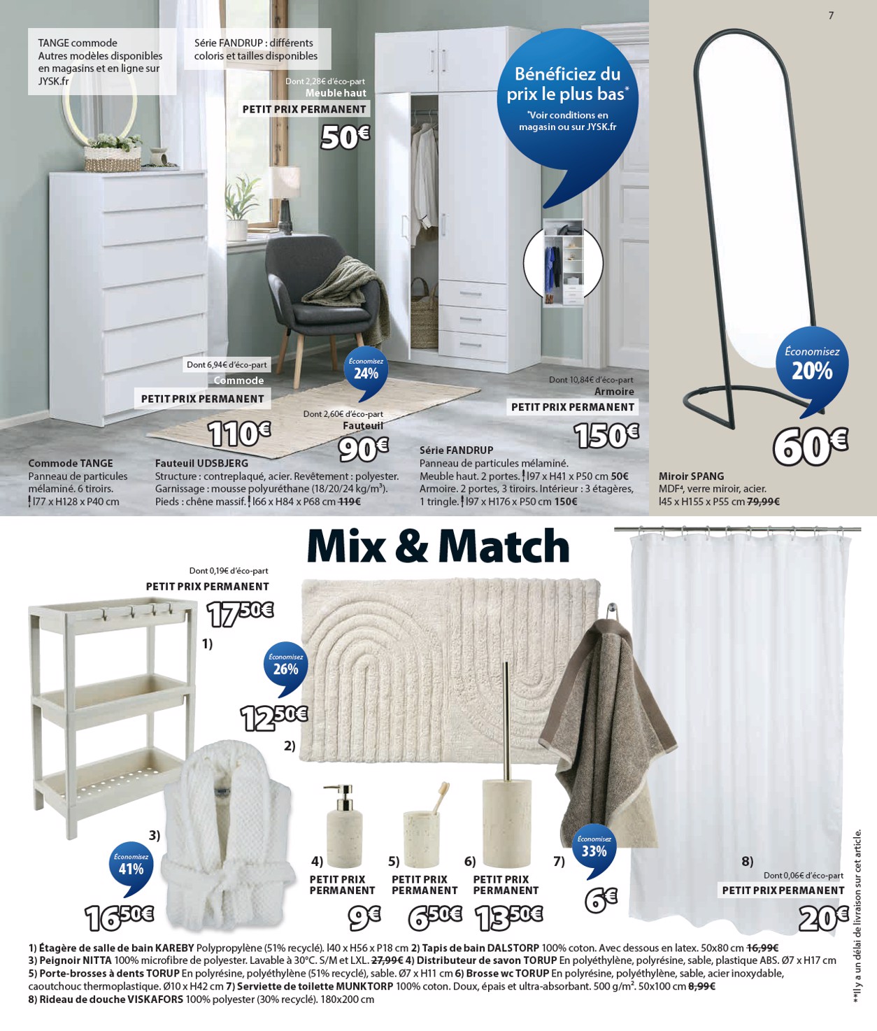 jysk - Catalogue JYSK - Offres exceptionnelles valable du 01/01 au 03/02 - page: 7