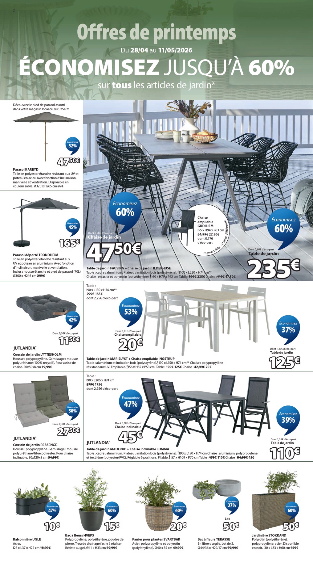 jysk - Current JYSK leaflet valid from du mardi 28/04/2026 to du lundi 11/05/2026 - page: 2