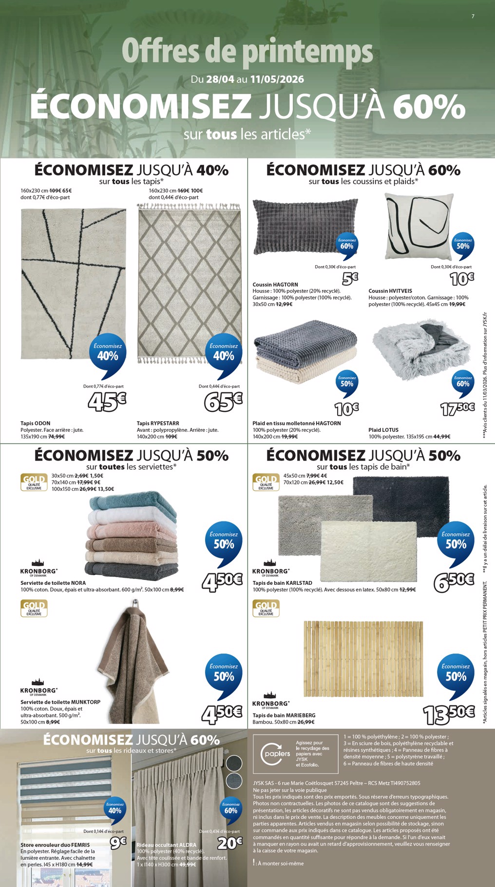 jysk - Current JYSK leaflet valid from du mardi 28/04/2026 to du lundi 11/05/2026 - page: 7