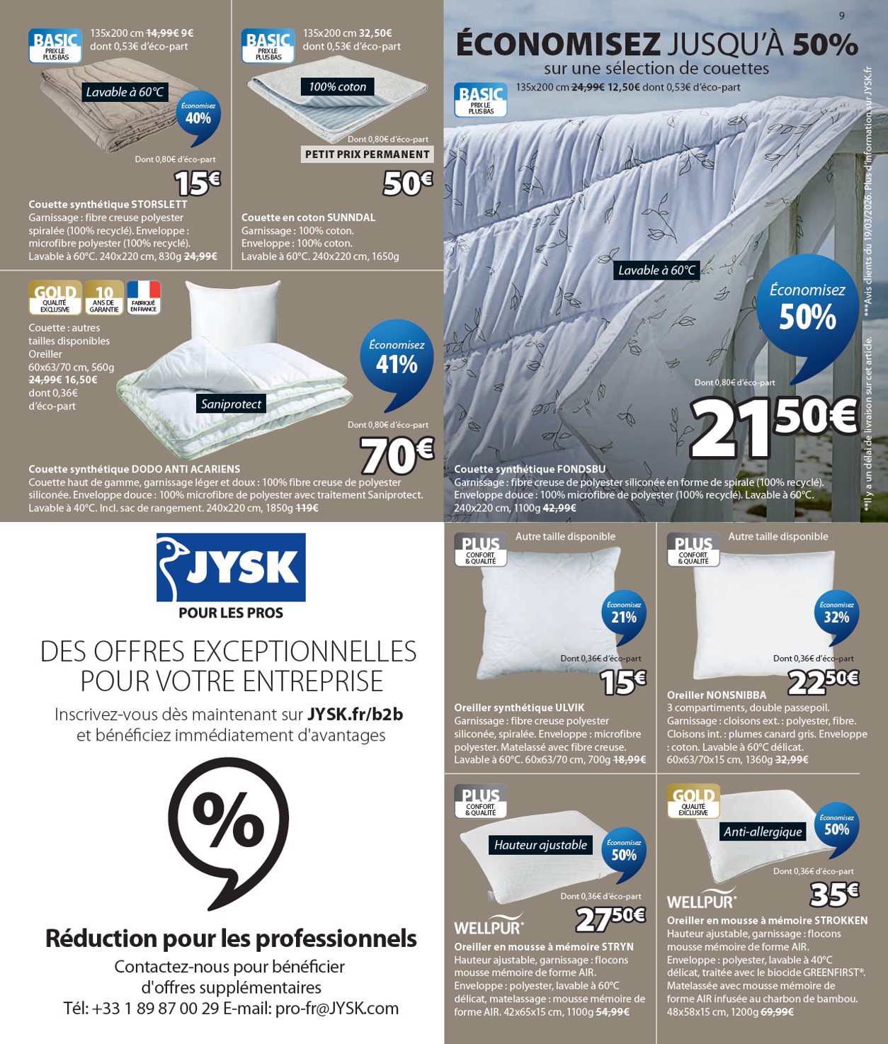 jysk - Current JYSK leaflet valid from du mardi 12/05/2026 to du lundi 15/06/2026 - page: 9