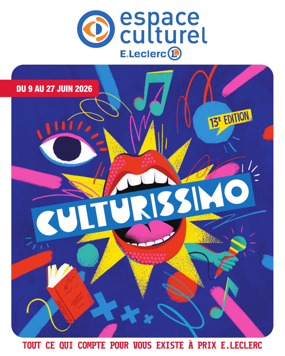 e-leclerc - Flyer E.Leclerc - Culturissimo pour la semaine prochaine du du mardi 09/06/2026 au du samedi 27/06/2026 - page: 1