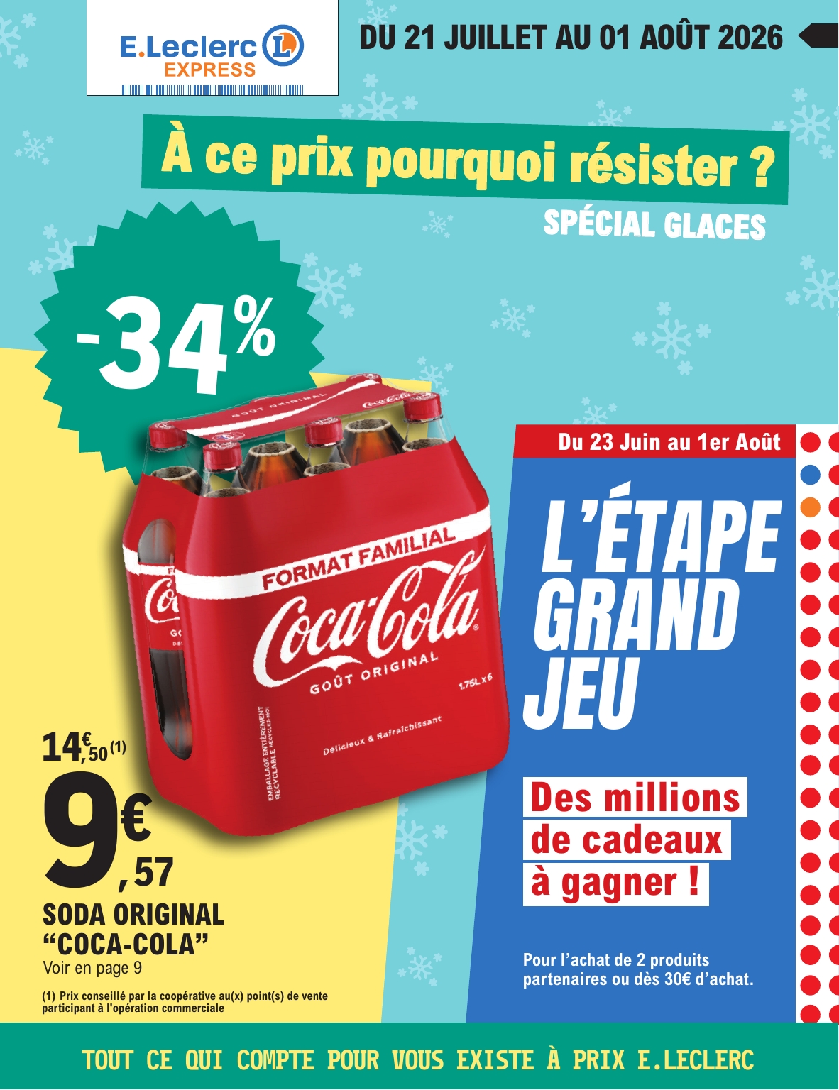 e-leclerc - Flyer E.Leclerc - Express pour la semaine prochaine du du mardi 21/07/2026 au du samedi 01/08/2026 - page: 1