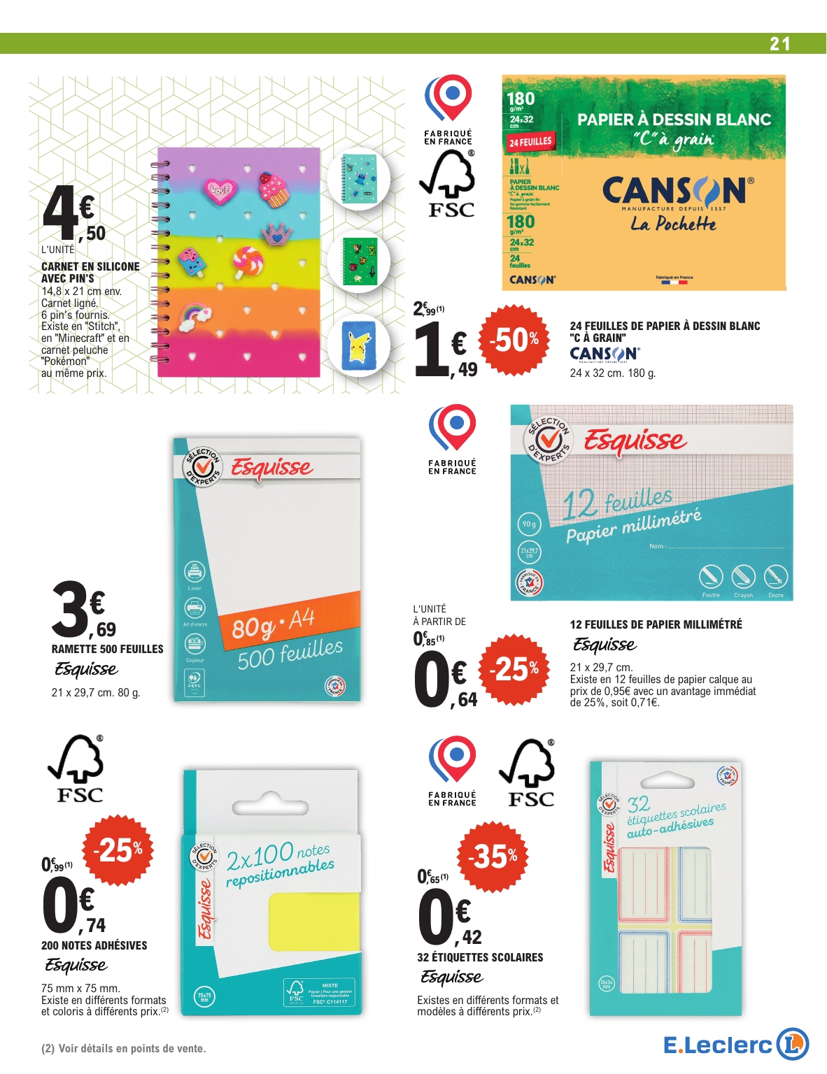 e-leclerc - Flyer E.Leclerc - Rentrée des Classes pour la semaine prochaine du du mardi 28/07/2026 au du samedi 29/08/2026 - page: 21