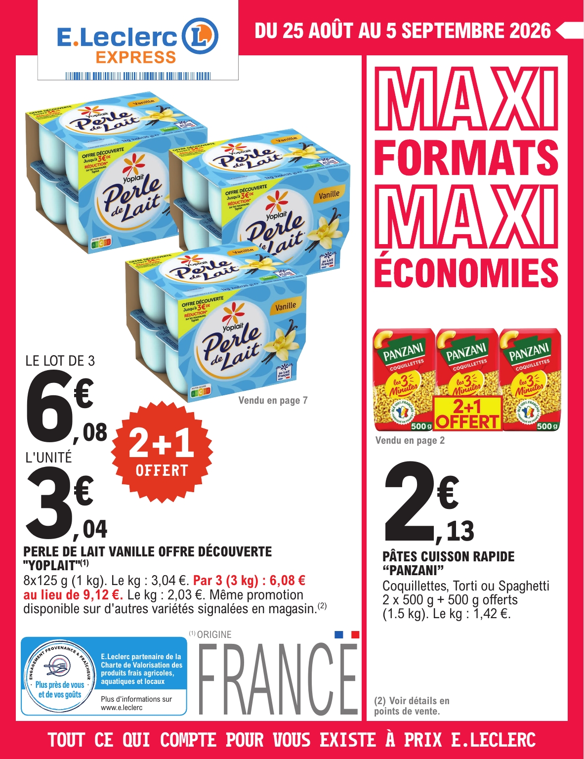 e-leclerc - Flyer E.Leclerc - Express pour la semaine prochaine du du mardi 25/08/2026 au du samedi 05/09/2026