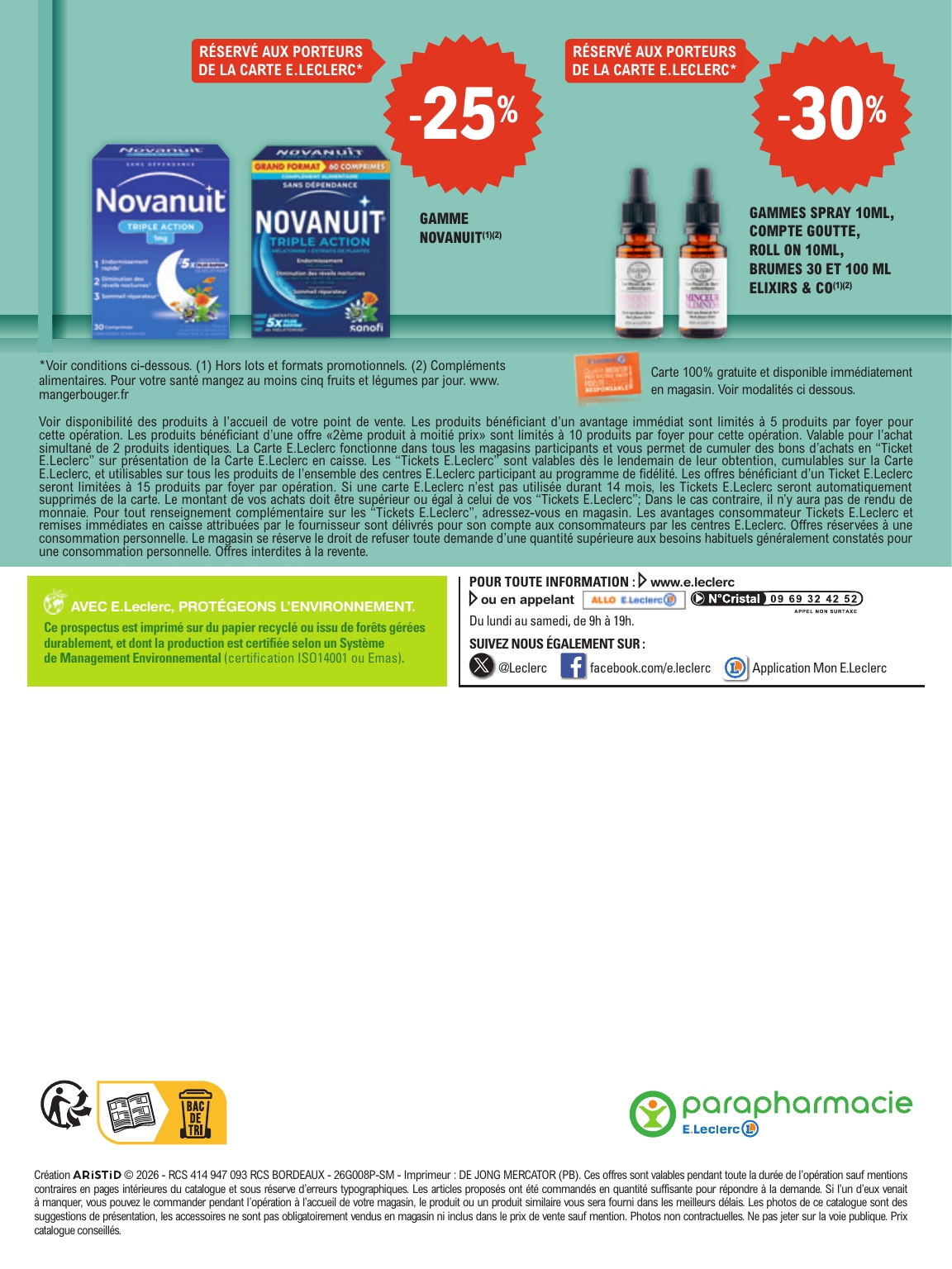 e-leclerc - Flyer E.Leclerc - Parapharmacie de rentrée pour la semaine prochaine du du mardi 25/08/2026 au du samedi 05/09/2026 - page: 4