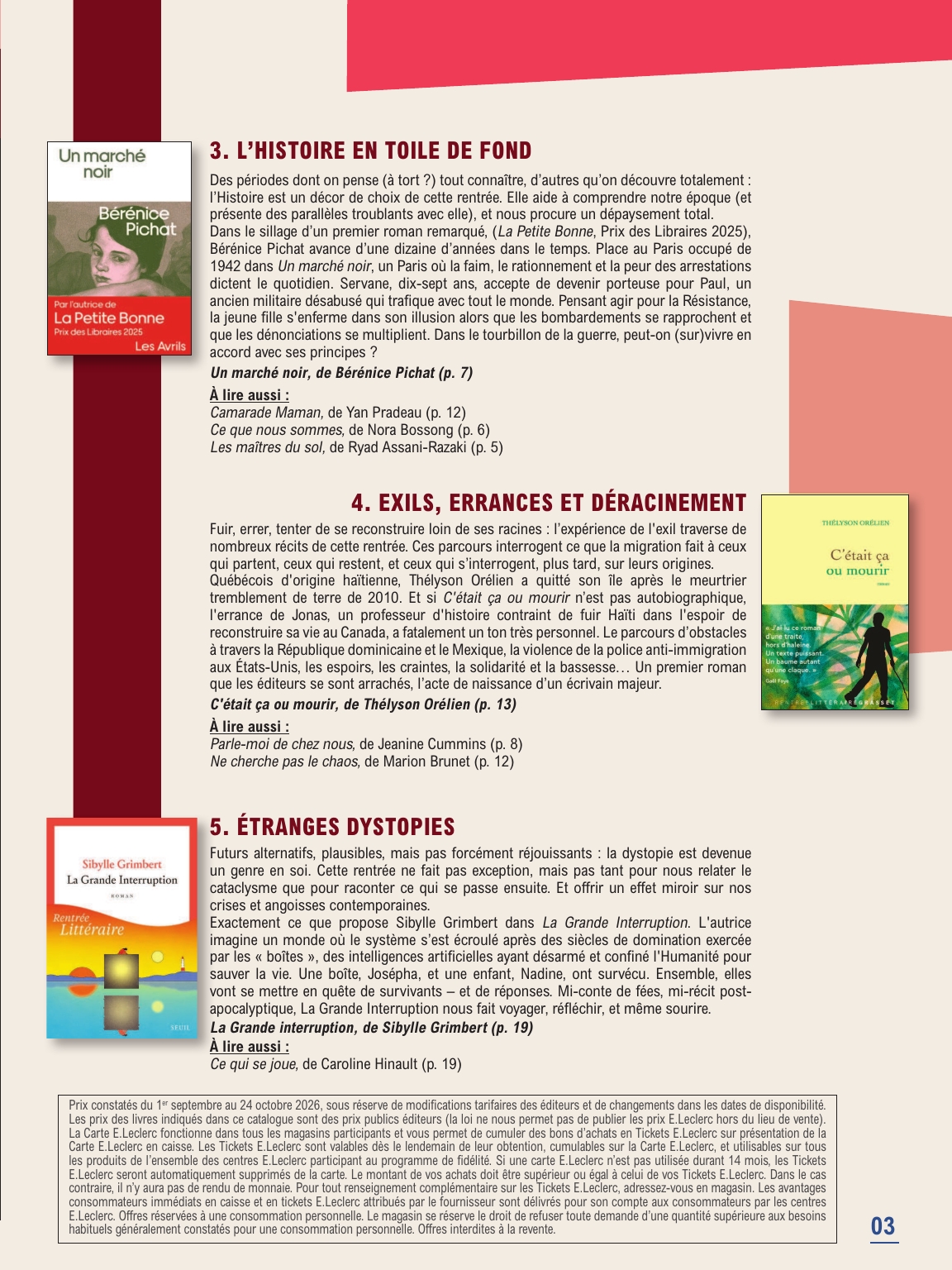e-leclerc - Flyer E.Leclerc - La rentrée littéraire pour la semaine prochaine du du mardi 01/09/2026 au du samedi 24/10/2026 - page: 3