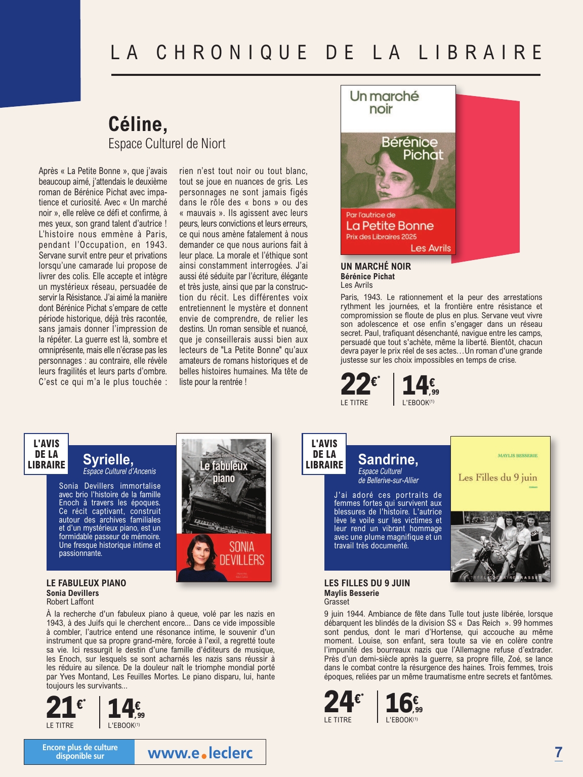 e-leclerc - Flyer E.Leclerc - La rentrée littéraire pour la semaine prochaine du du mardi 01/09/2026 au du samedi 24/10/2026 - page: 7