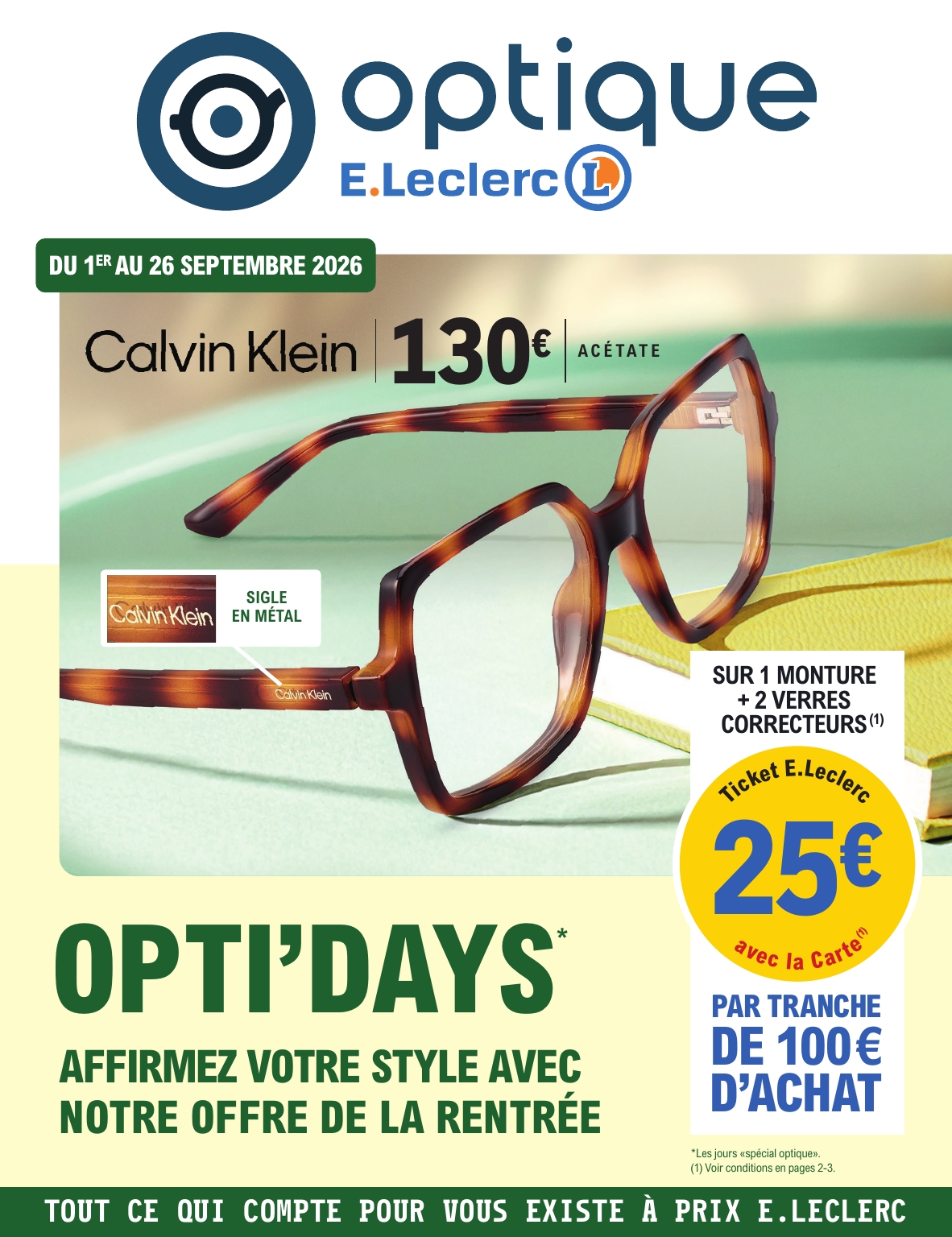 e-leclerc - Flyer E.Leclerc - Opti'Days de la rentrée pour la semaine prochaine du du mardi 01/09/2026 au du samedi 26/09/2026 - page: 1