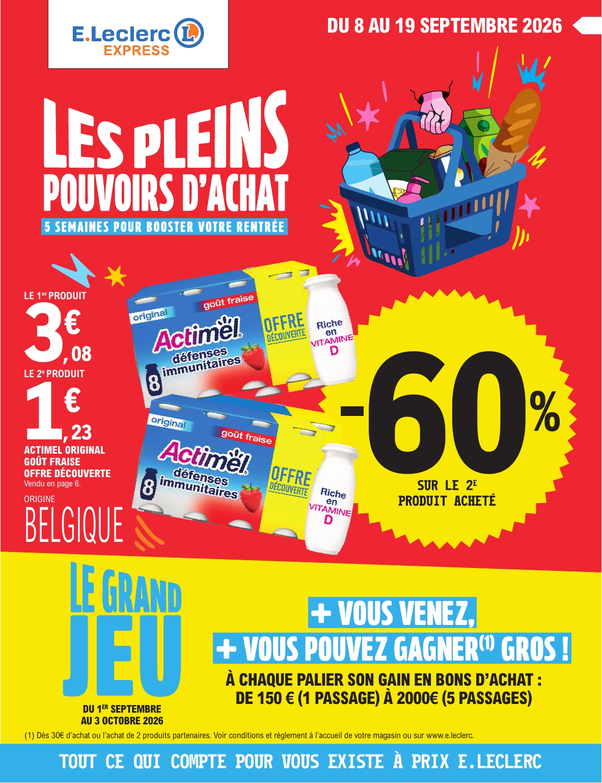 e-leclerc - Flyer E.Leclerc - Express pour la semaine prochaine du du mardi 08/09/2026 au du samedi 19/09/2026