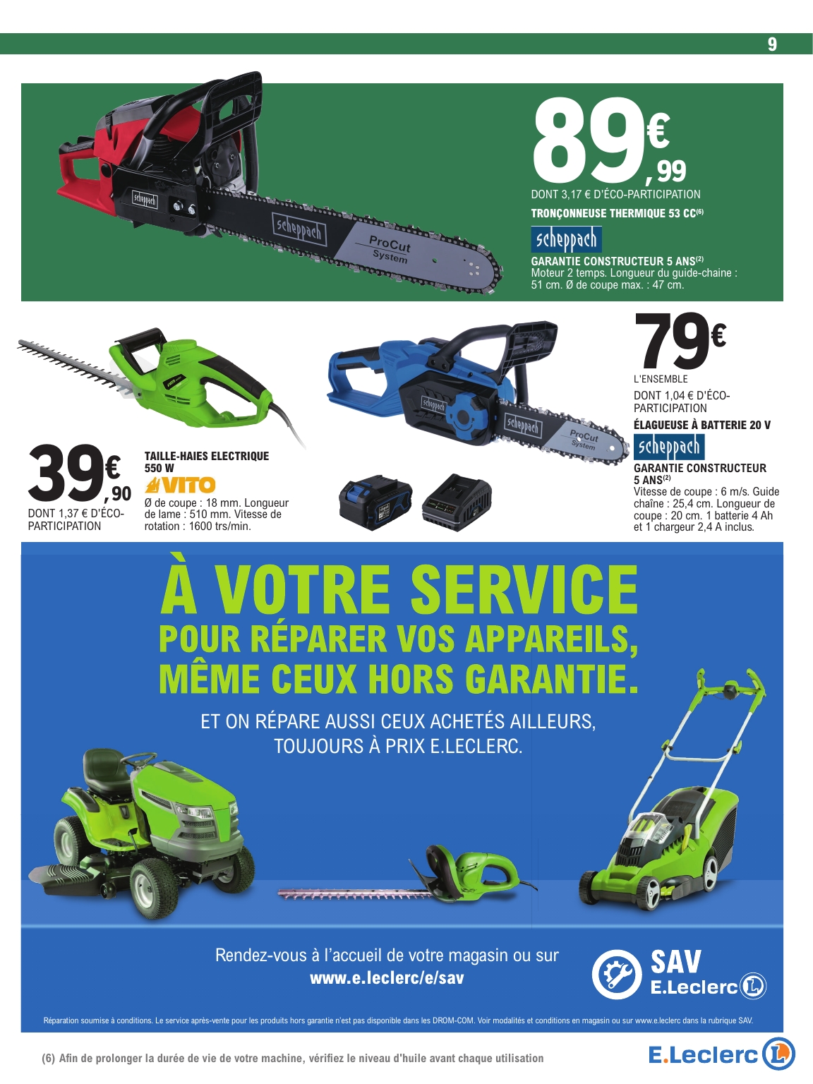 e-leclerc - Flyer E.Leclerc - Jardin, brico, chauffage pour la semaine prochaine du du mardi 22/09/2026 au du samedi 03/10/2026 - page: 9