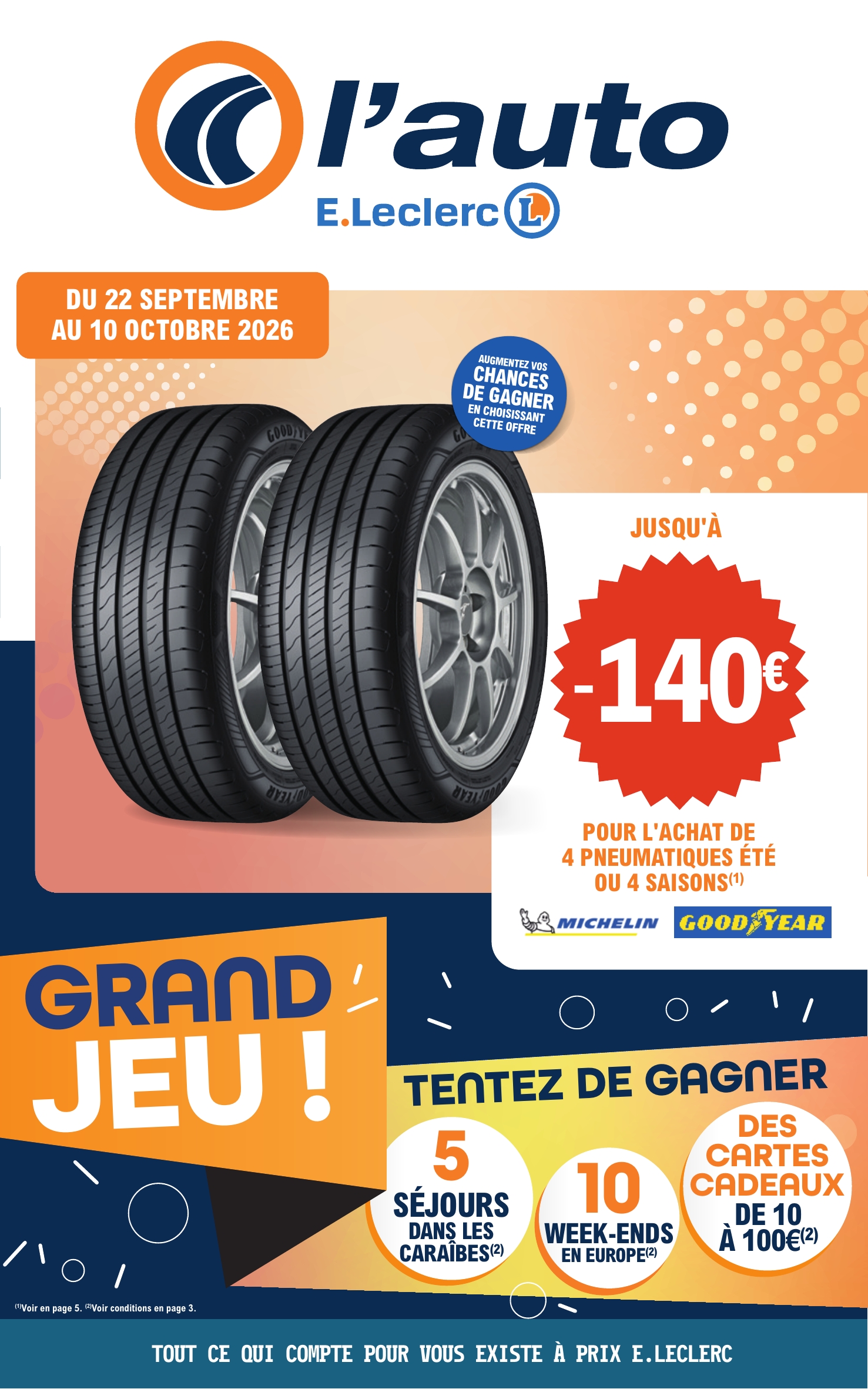 e-leclerc - Flyer E.Leclerc - L'Auto pour la semaine prochaine du du mardi 22/09/2026 au du samedi 10/10/2026